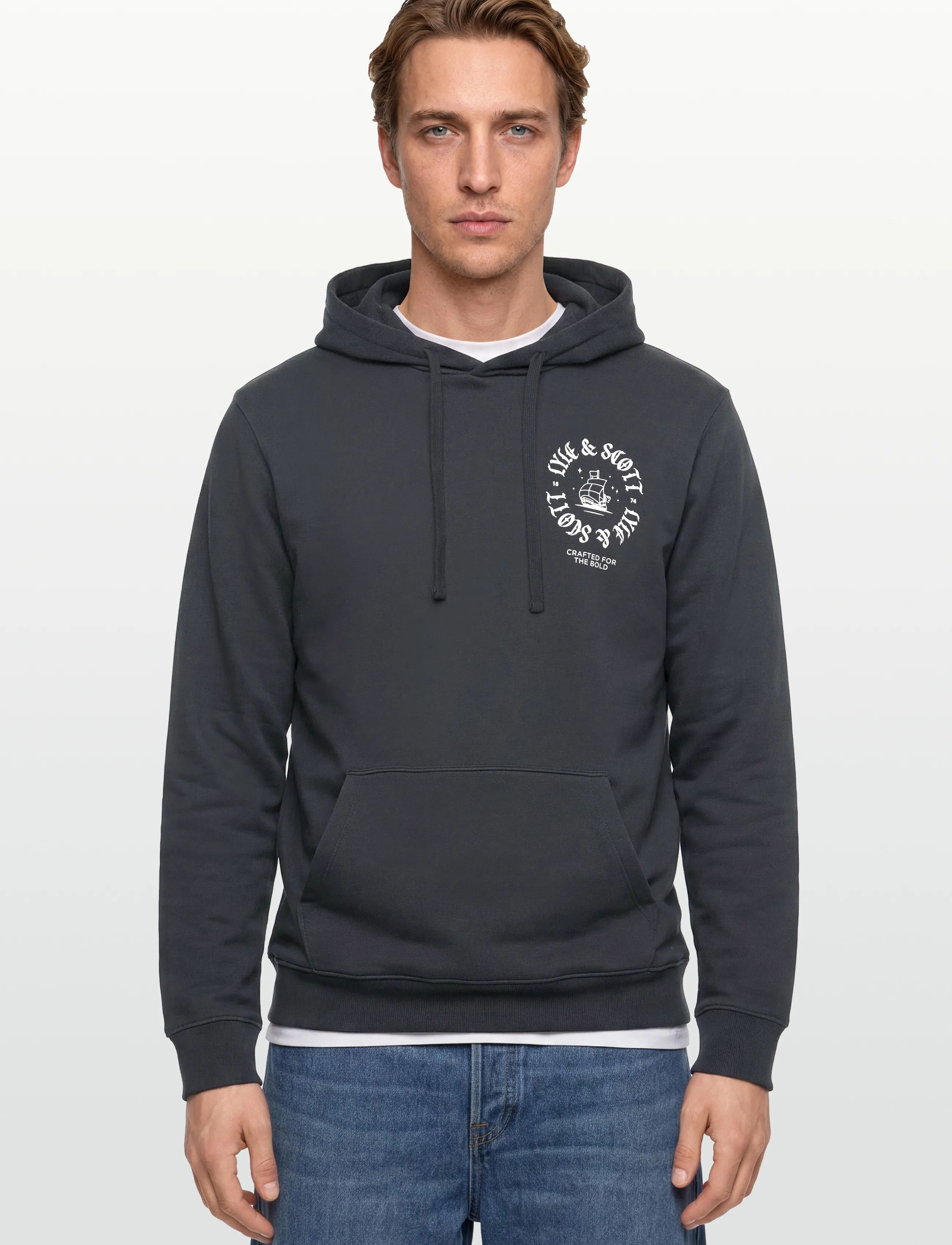 Lyle & Scott - Ship Insignia Graphic Hoodie - sweatshirts - z271 dark navy - 3
