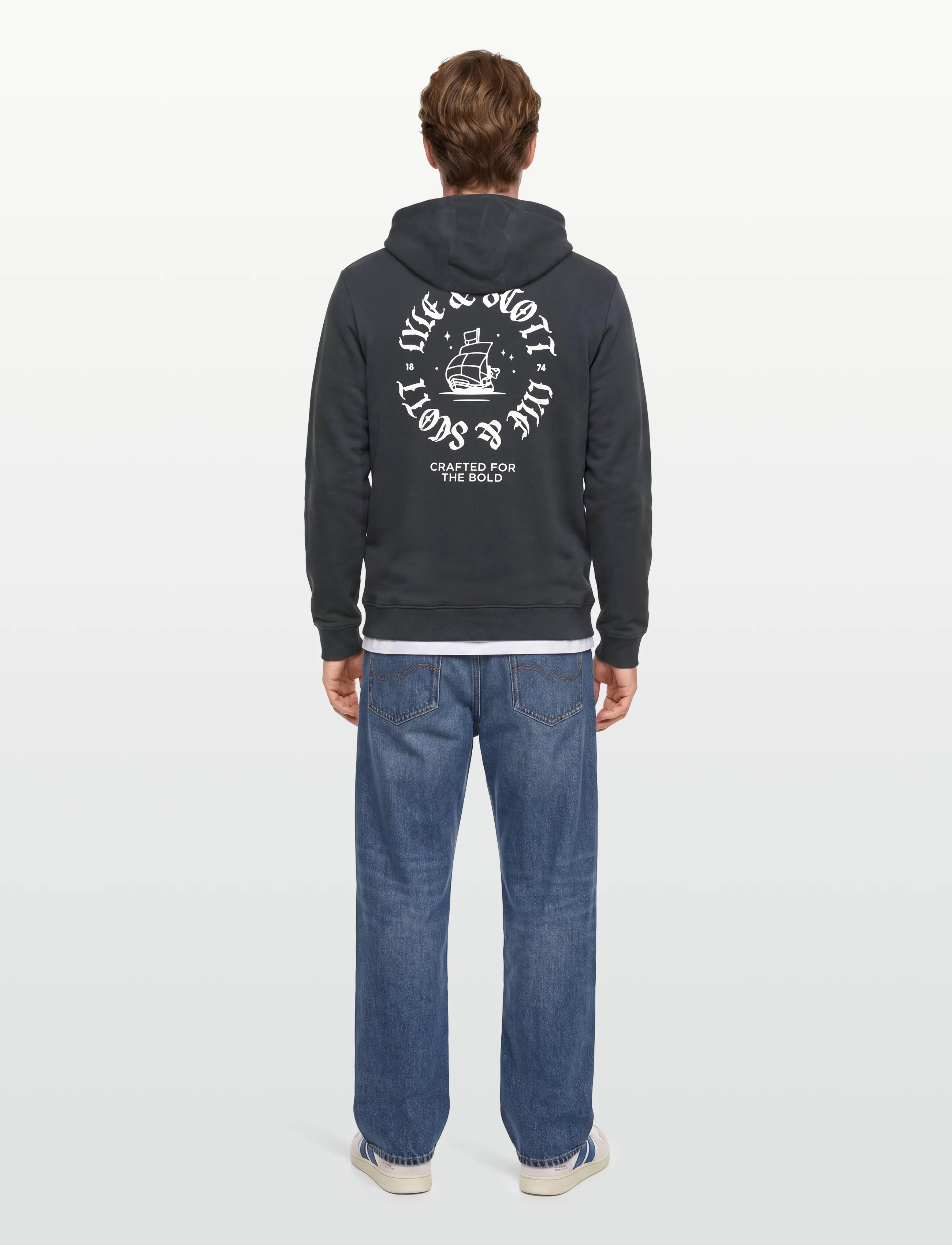 Lyle & Scott - Ship Insignia Graphic Hoodie - sweatshirts - z271 dark navy - 4