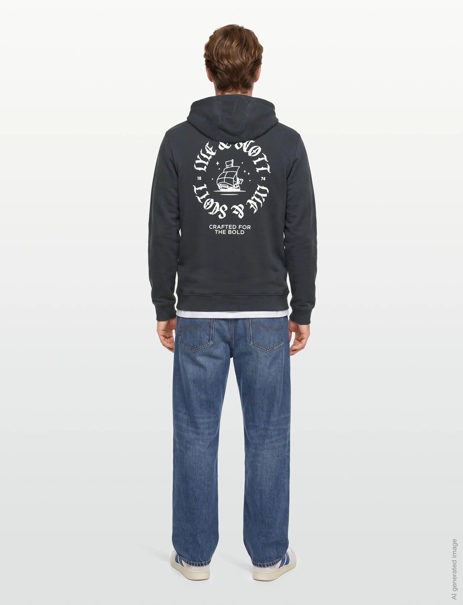 Lyle & Scott - Ship Insignia Graphic Hoodie - sweats à capuche - z271 dark navy - 4
