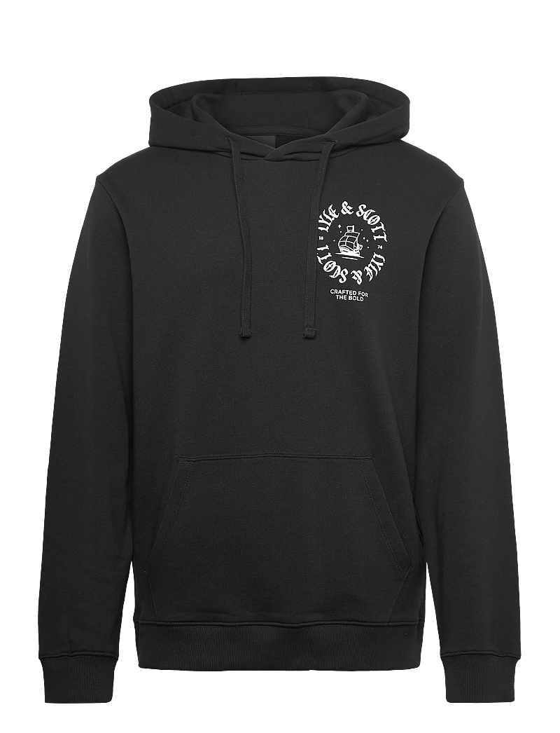 Lyle & Scott - Ship Insignia Graphic Hoodie - sweats à capuche - z865 jet black - 0