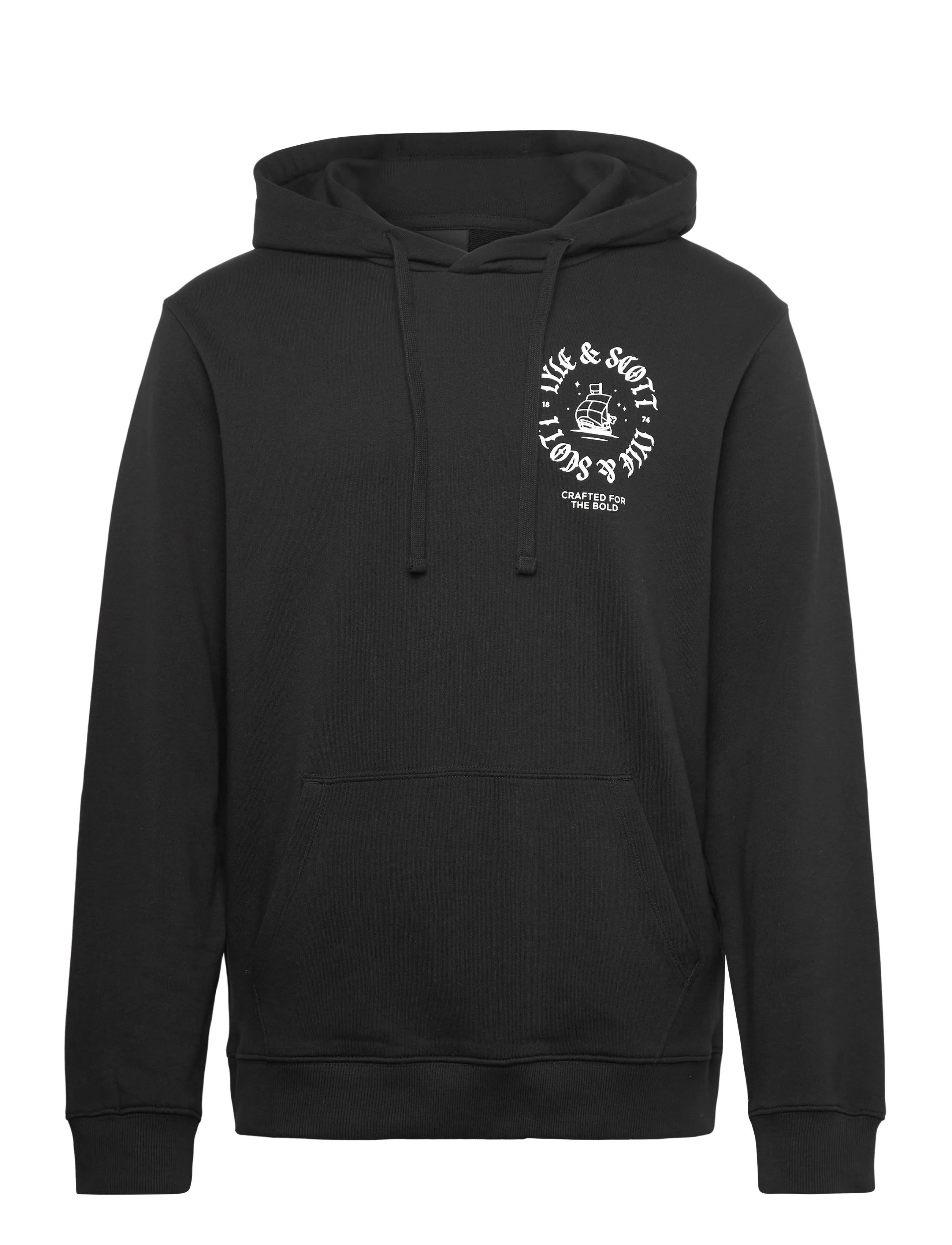 Lyle & Scott Ship Insignia Graphic Hoodie - Sweatshirts & hættetrøjer - Z865 JET BLACK / black