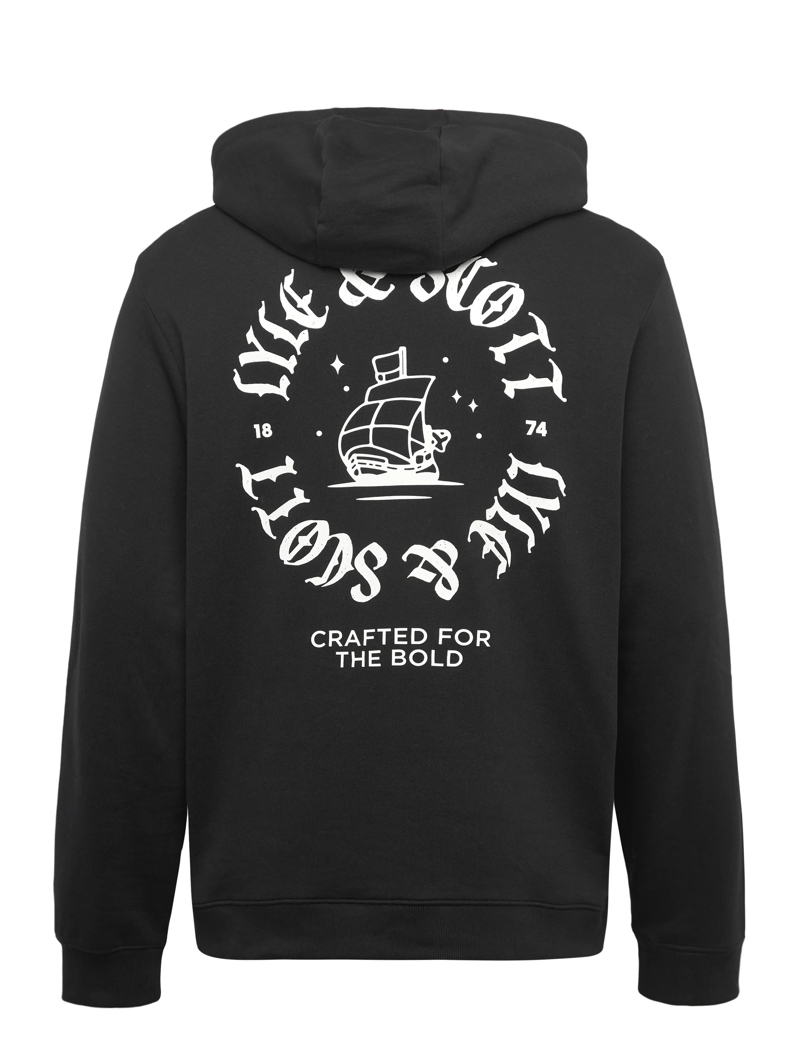 Lyle & Scott - Ship Insignia Graphic Hoodie - hettegensere - z865 jet black - 1