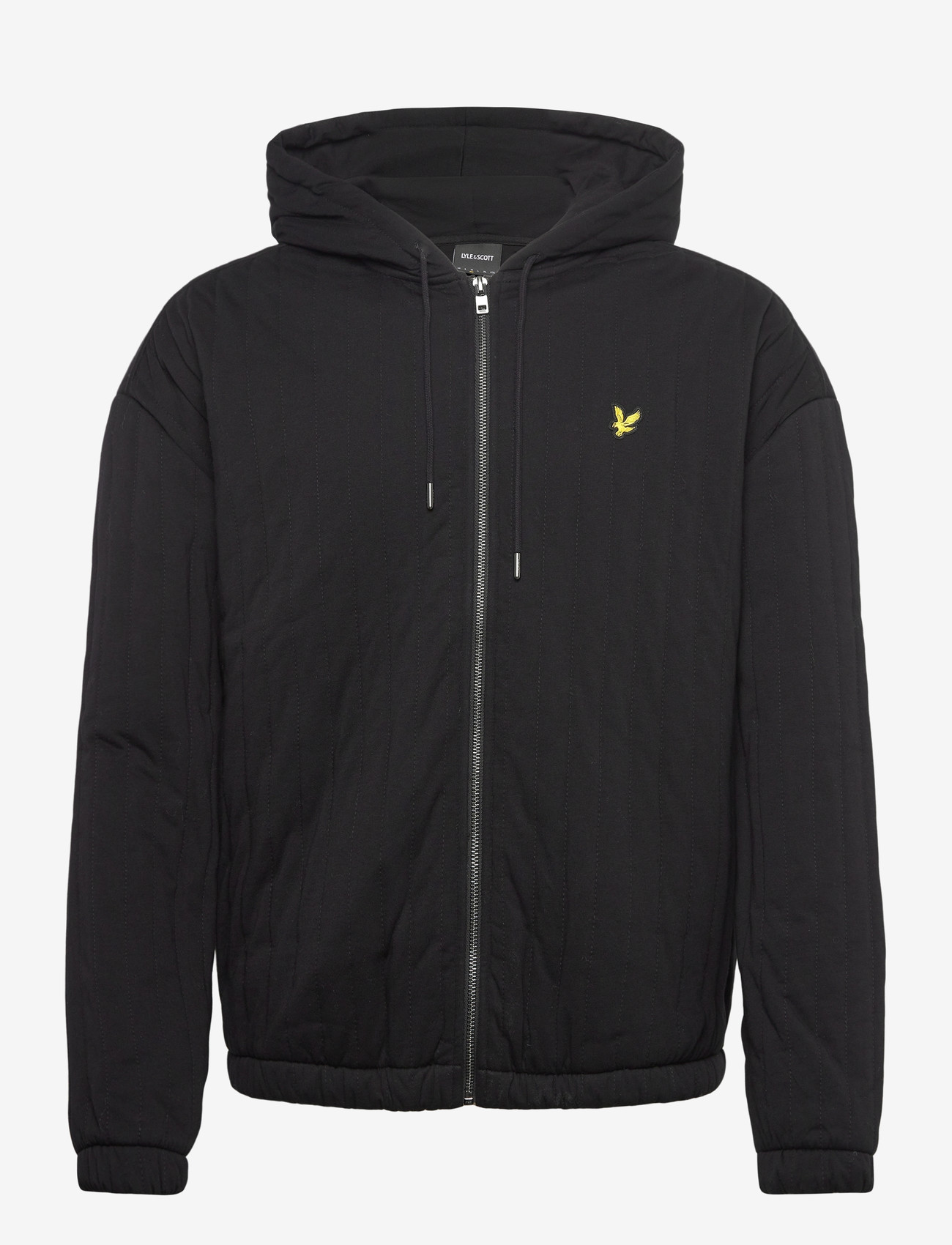 Lyle & Scott - Quilted Zip Through Hoodie - hoodies - z865 jet black - 0