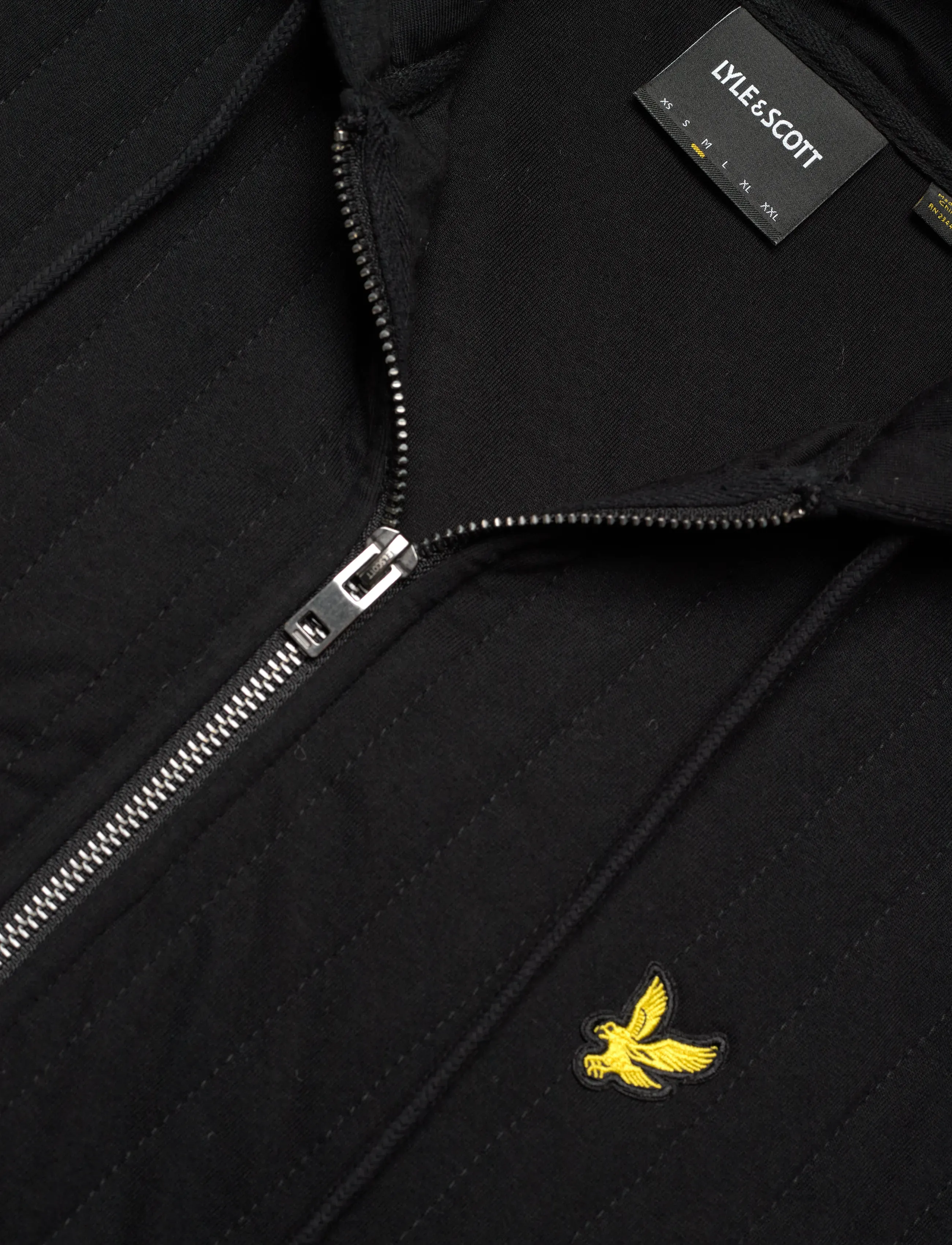 Lyle & Scott - Quilted Zip Through Hoodie - z865 jet black - 2