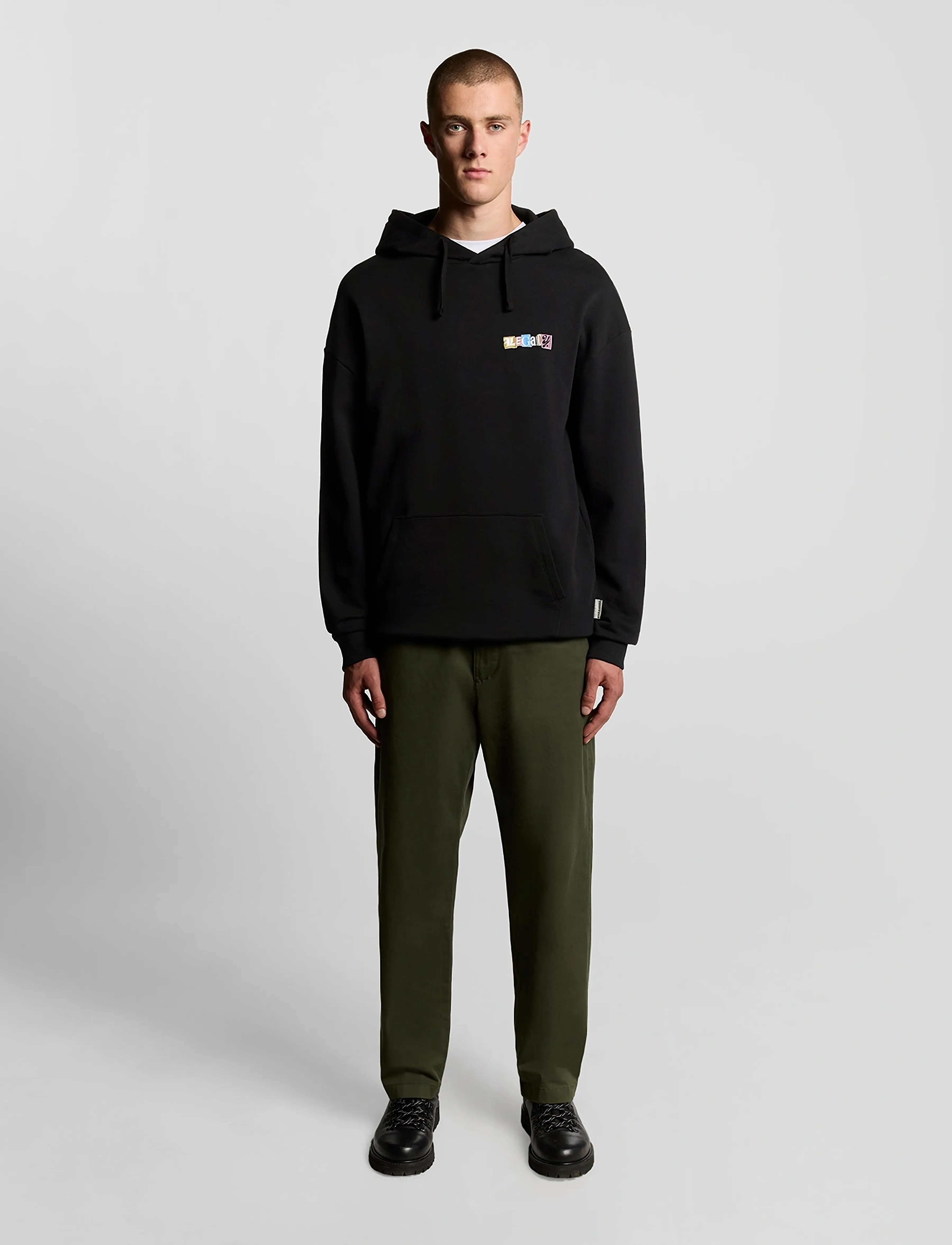 Paper Letters Graphic Hoodie 4