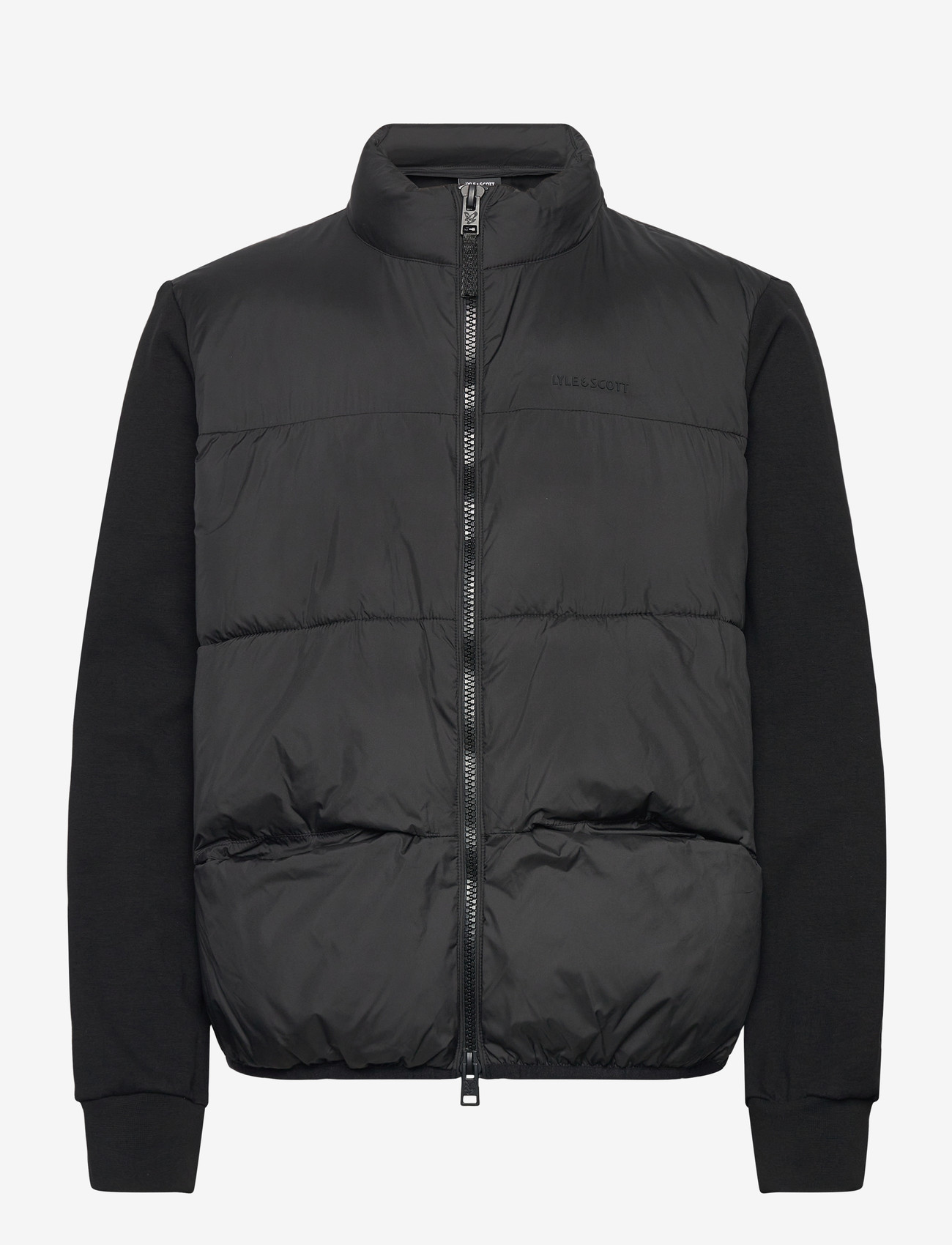 Lyle & Scott - Funnel Neck Hybrid Zip Through Jumper - hybridjakker - z865 jet black - 1