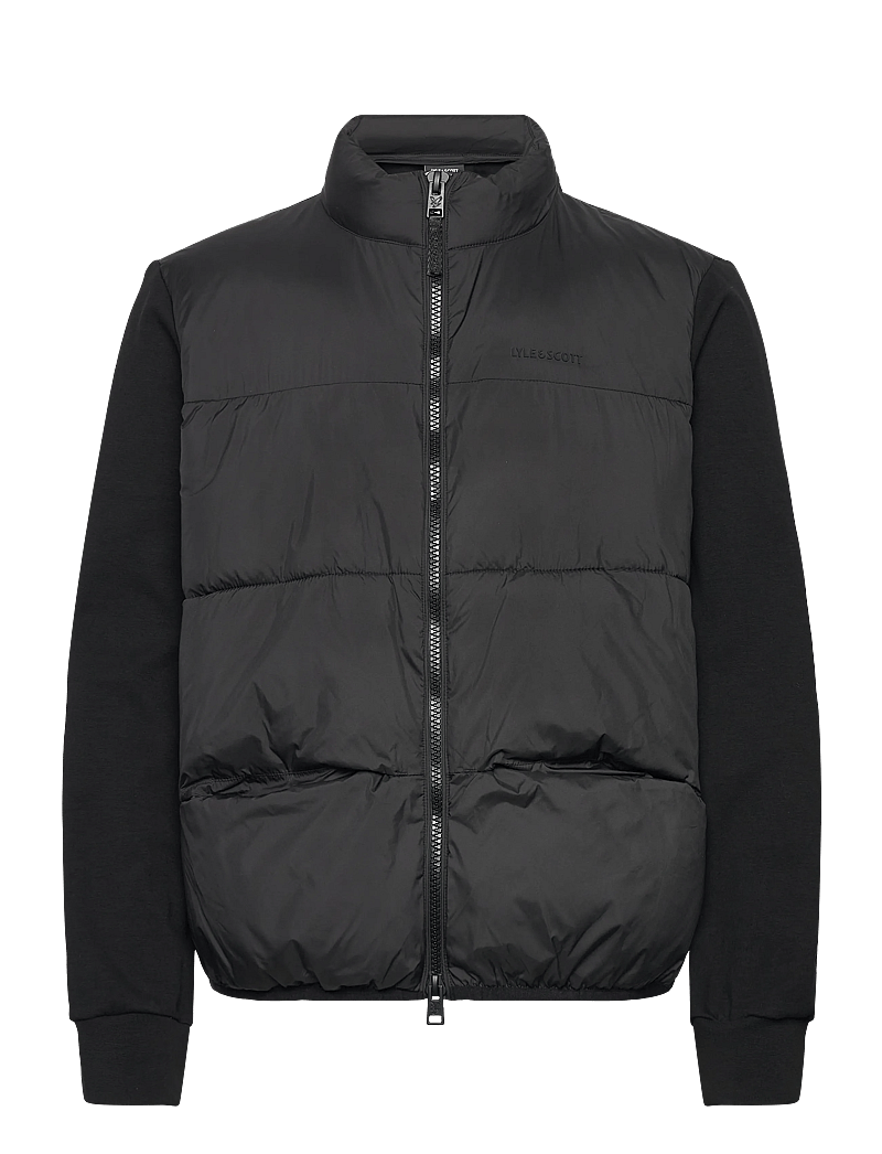 Lyle & Scott - Funnel Neck Hybrid Zip Through Jumper - hybridjakker - z865 jet black - 1