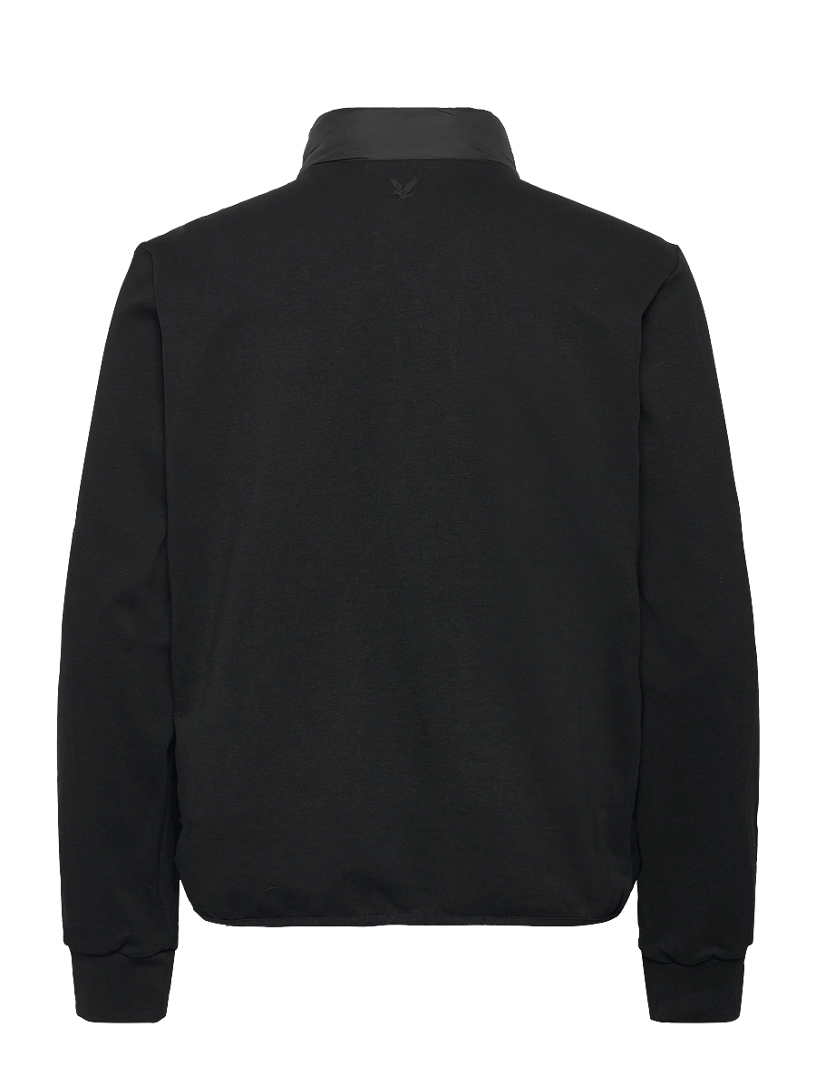 Lyle & Scott - Funnel Neck Hybrid Zip Through Jumper - hybridjakker - z865 jet black - 2