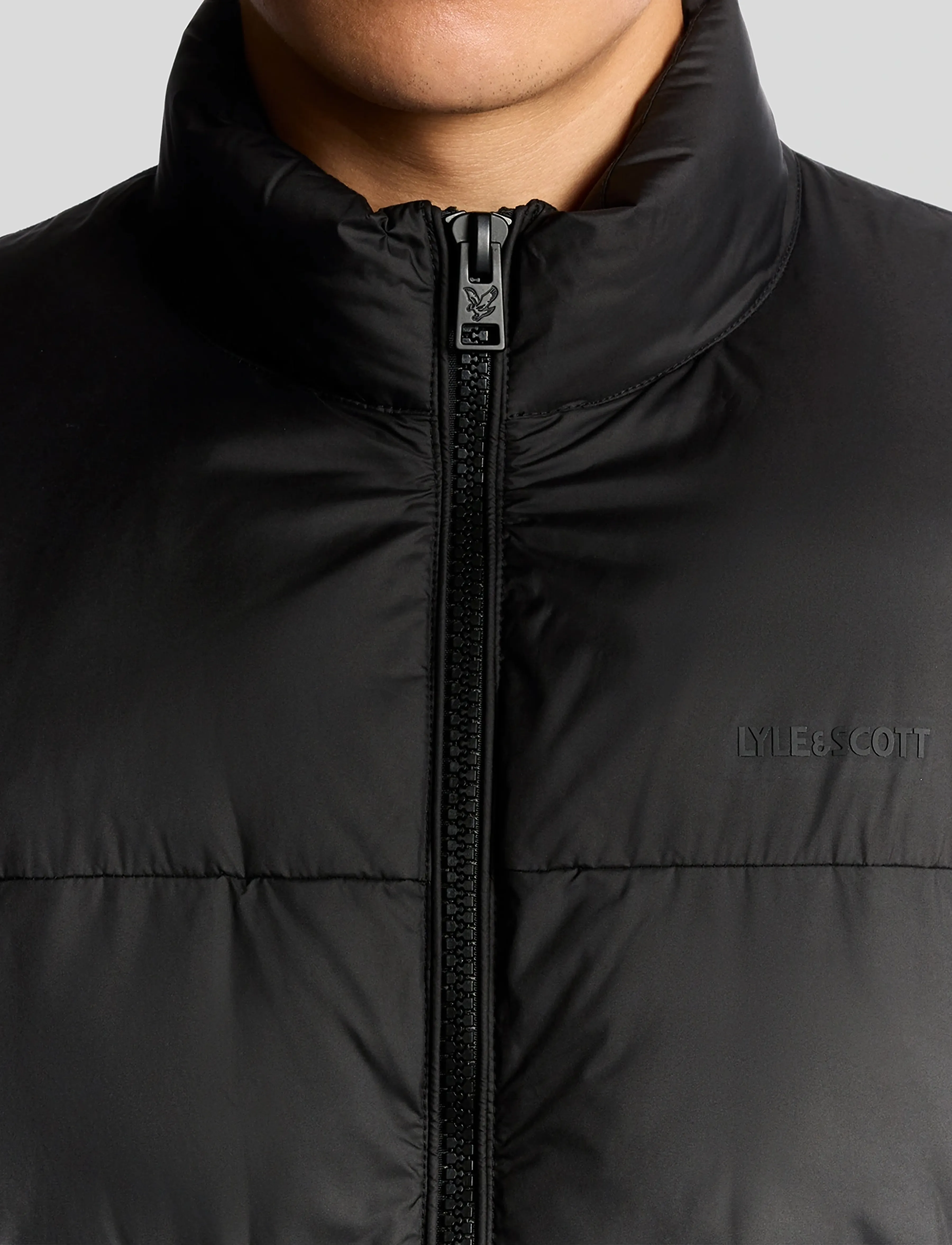 Lyle & Scott - Funnel Neck Hybrid Zip Through Jumper - hybridjakker - z865 jet black - 4