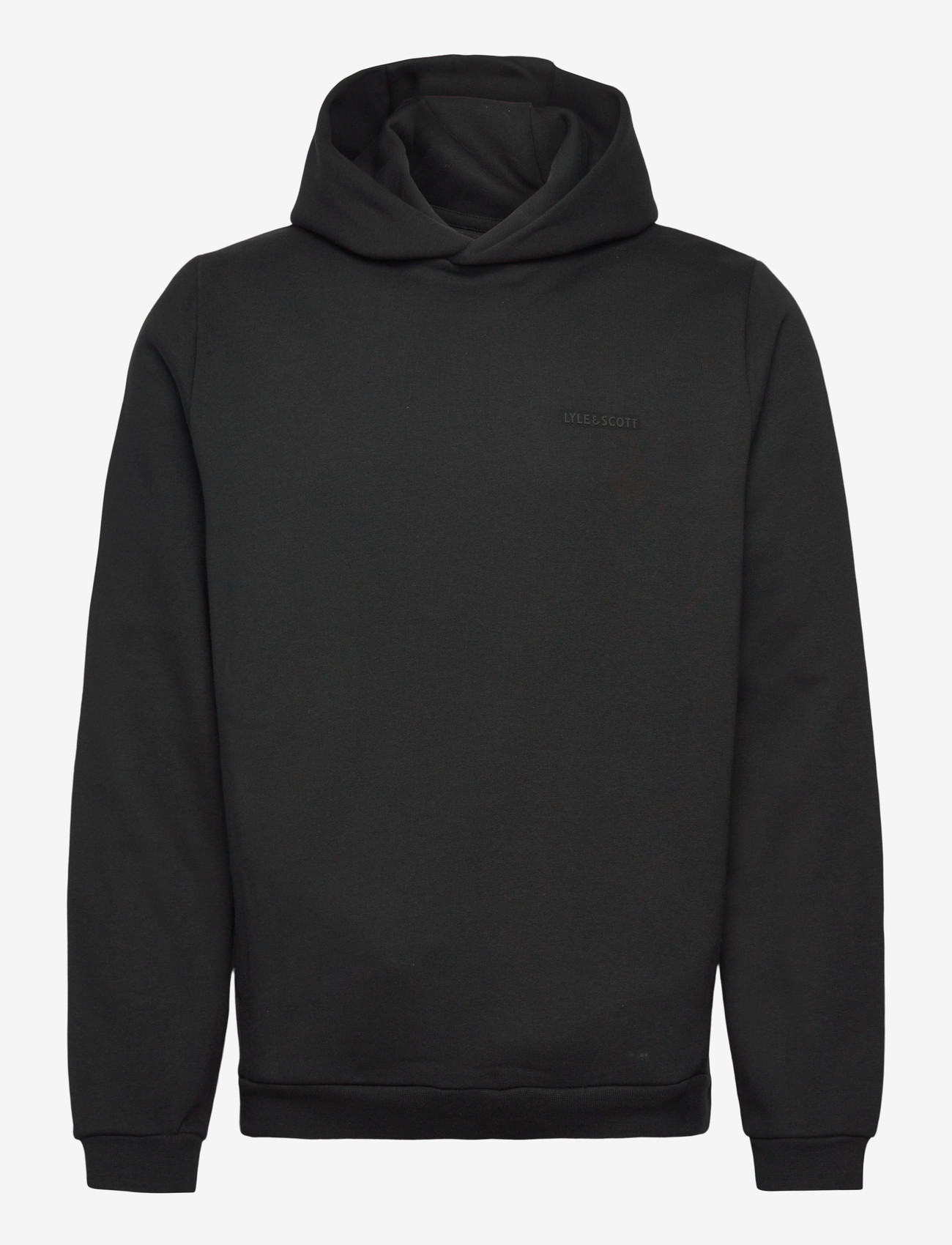 Lyle & Scott - Logo Brushback Pullover Hoodie - hoodies - z865 jet black - 1