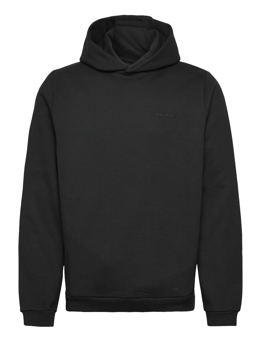 Lyle & Scott - Logo Brushback Pullover Hoodie - džemperi ar kapuci - z865 jet black - 1