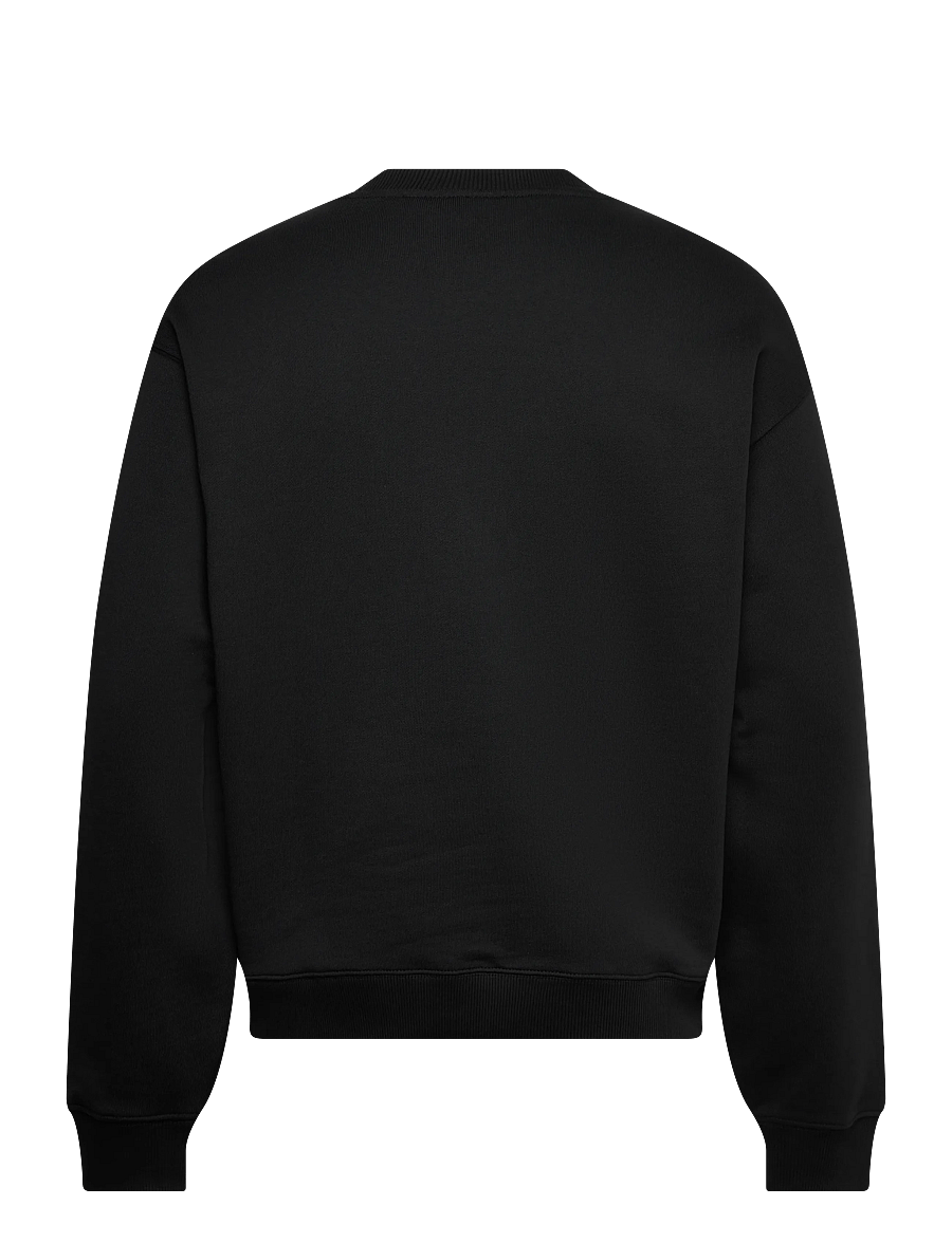 Lyle & Scott - Script Heavyweight Loopback Crew Neck Sweatshirt - sweatshirts - z865 jet black - 2