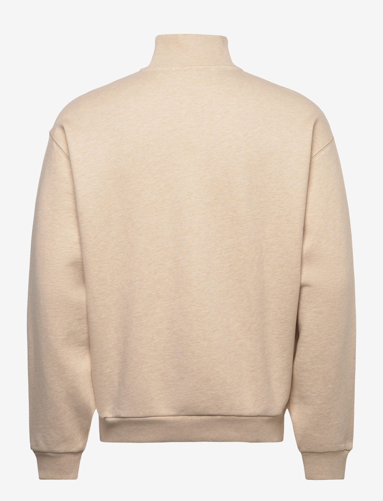 Lyle & Scott - Script Heavyweight Loopback Quarter Zip Sweatshirt - sweatshirts - y147 ice cream marl - 2