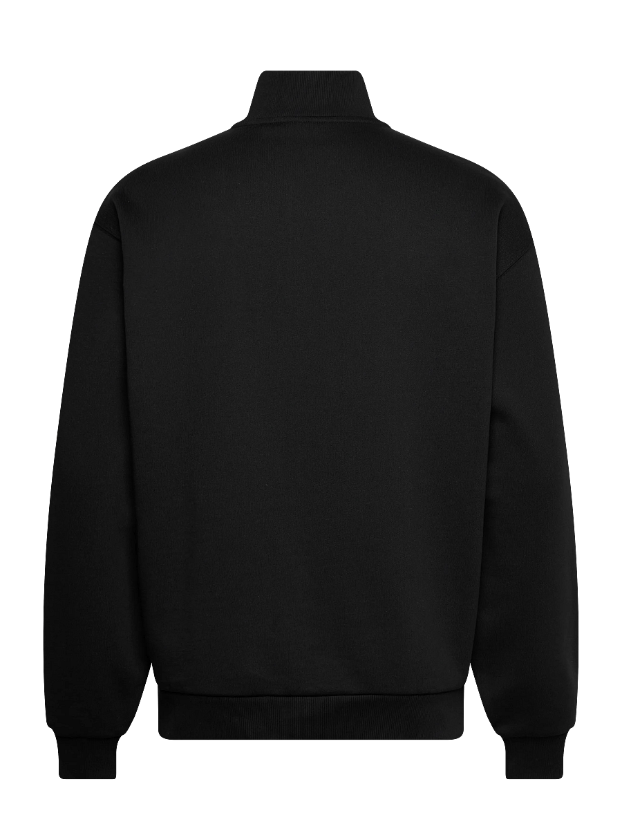 Lyle & Scott - Script Heavyweight Loopback Quarter Zip Sweatshirt - sweatshirts - z865 jet black - 2