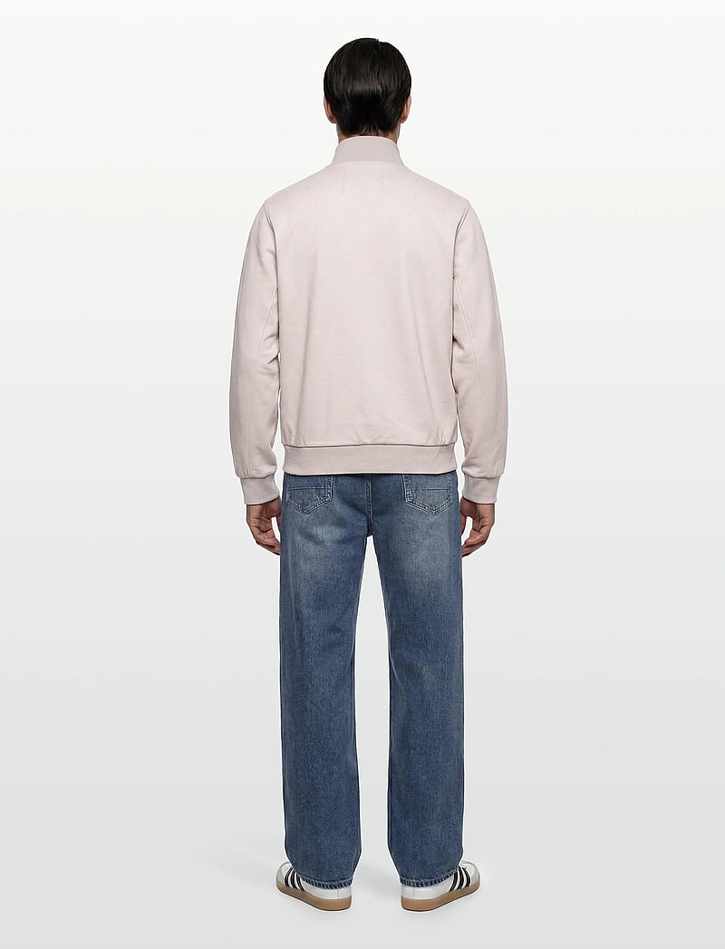 Lyle & Scott - Pique Zip Through Sweatshirt - sweatshirts - y135 pink tile - 4