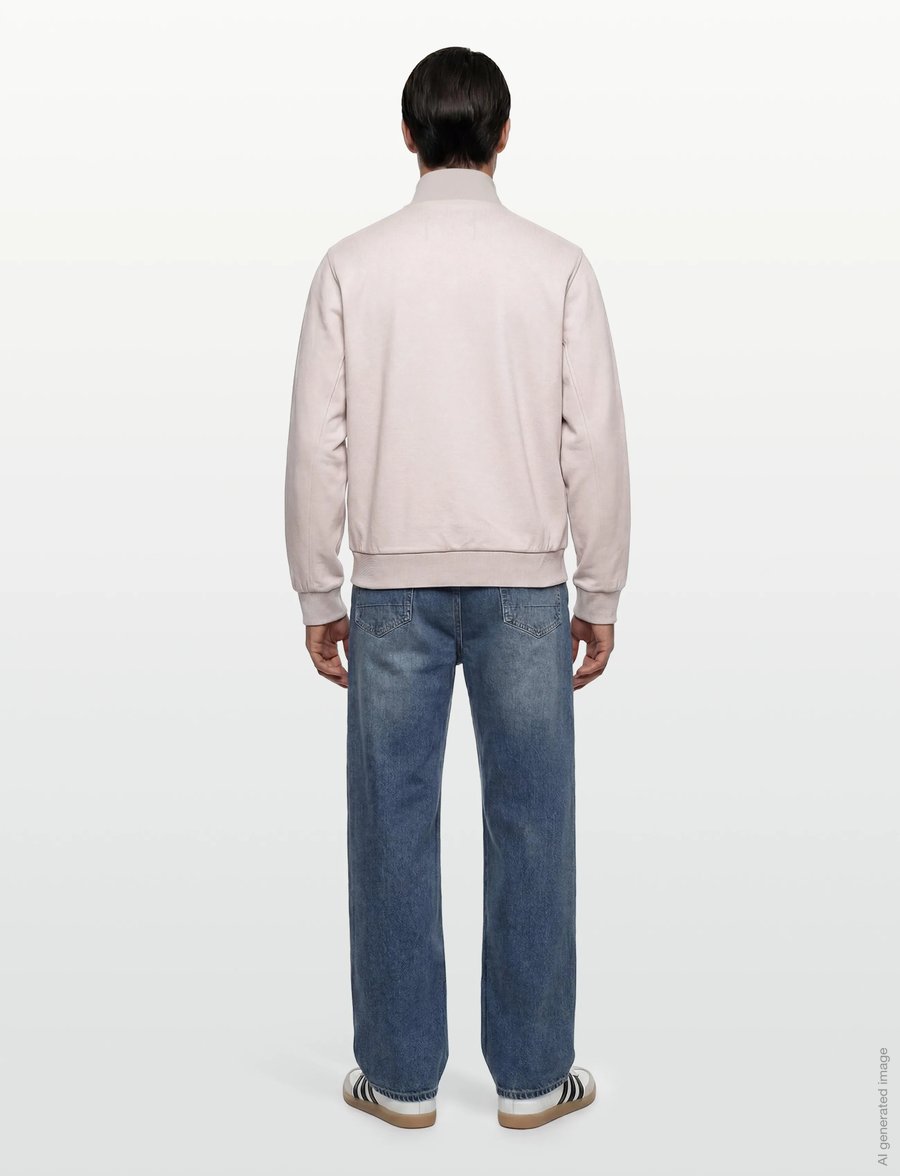 Lyle & Scott - Pique Zip Through Sweatshirt - sweatshirts - y135 pink tile - 4