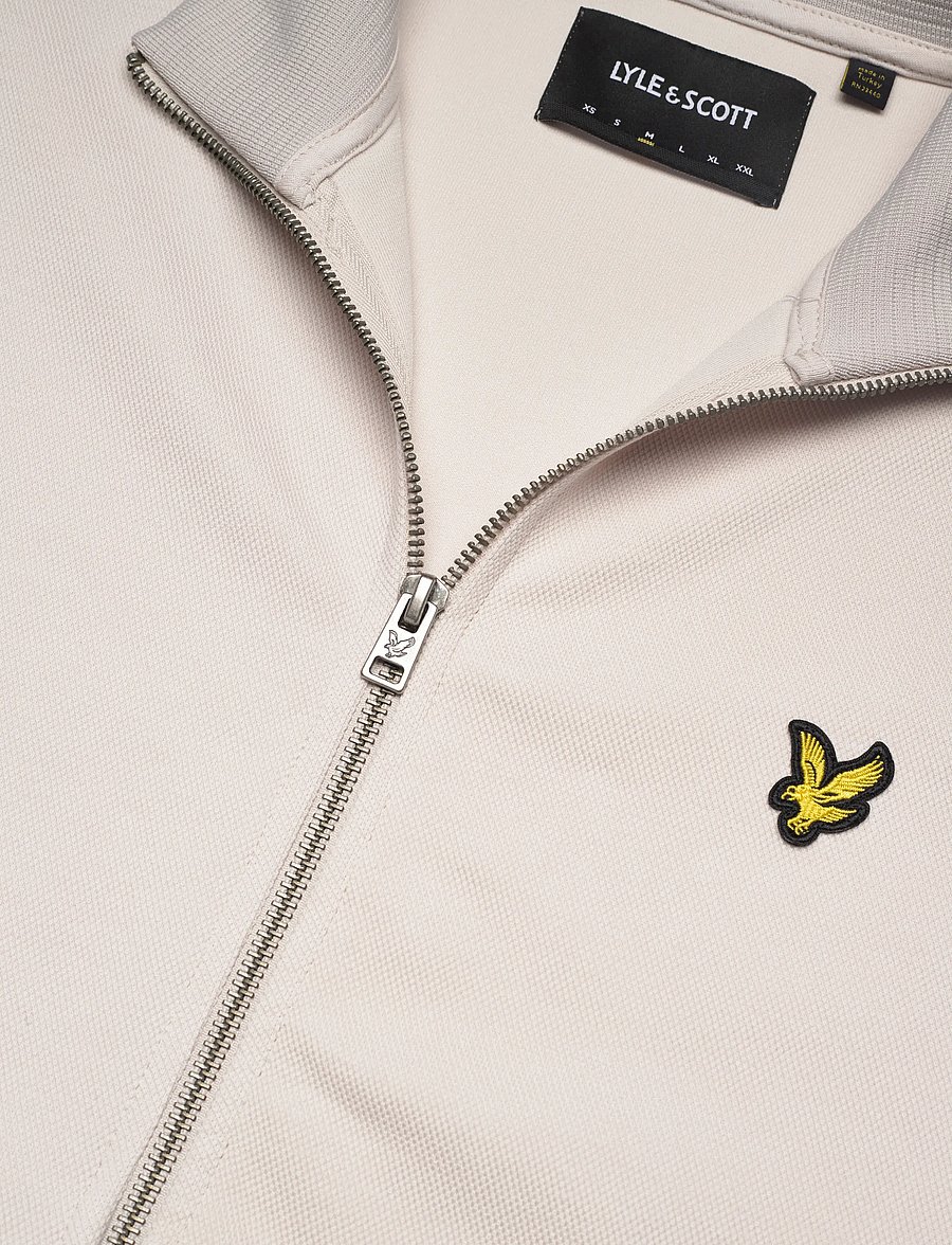 Lyle & Scott - Pique Zip Through Sweatshirt - sweatshirts - y135 pink tile - 5