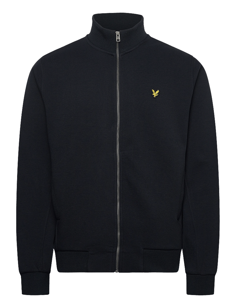 Lyle & Scott - Pique Zip Through Sweatshirt - frühlingsjacken - z271 dark navy - 0