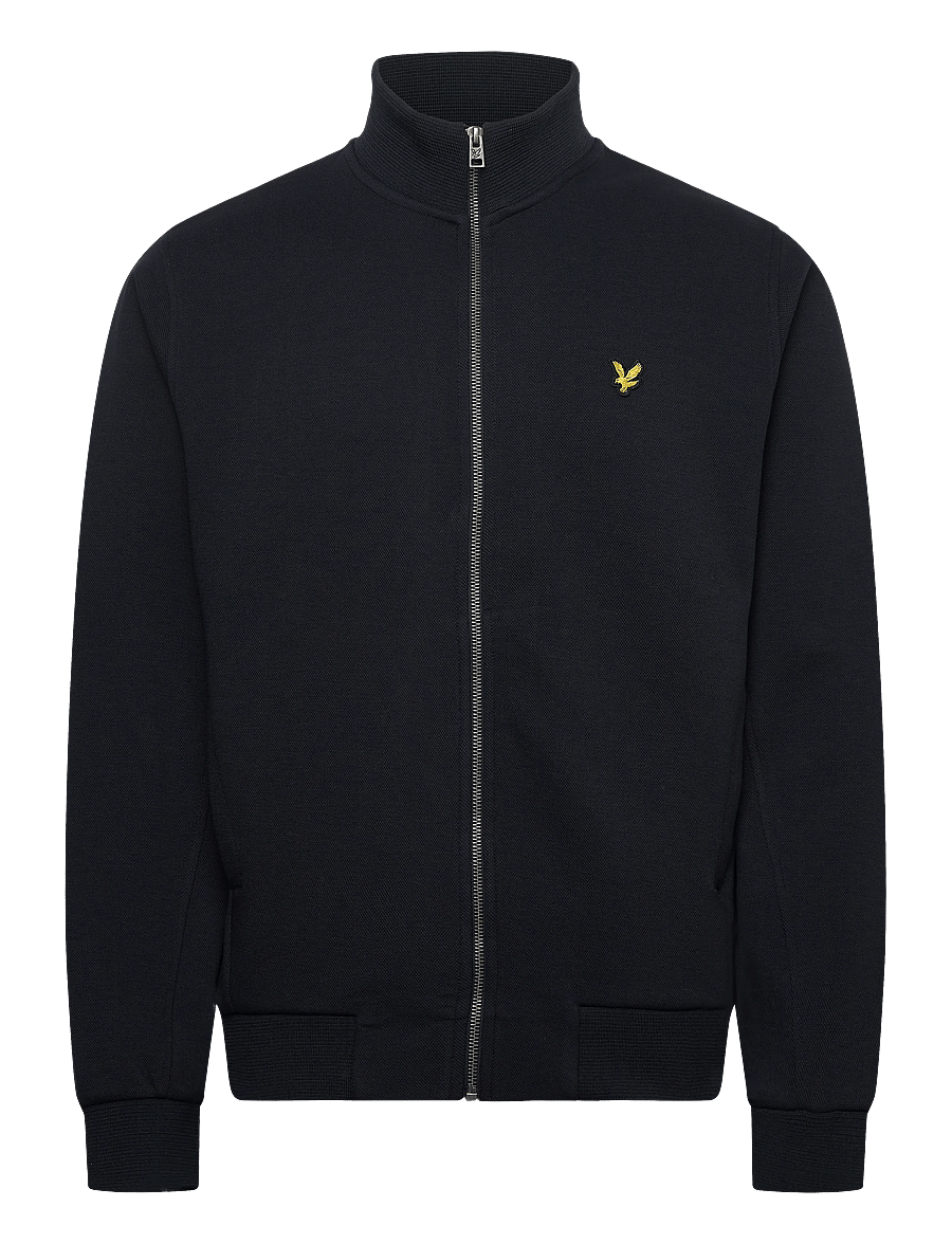 Lyle & Scott - Pique Zip Through Sweatshirt - collegepaidat - z271 dark navy - 1