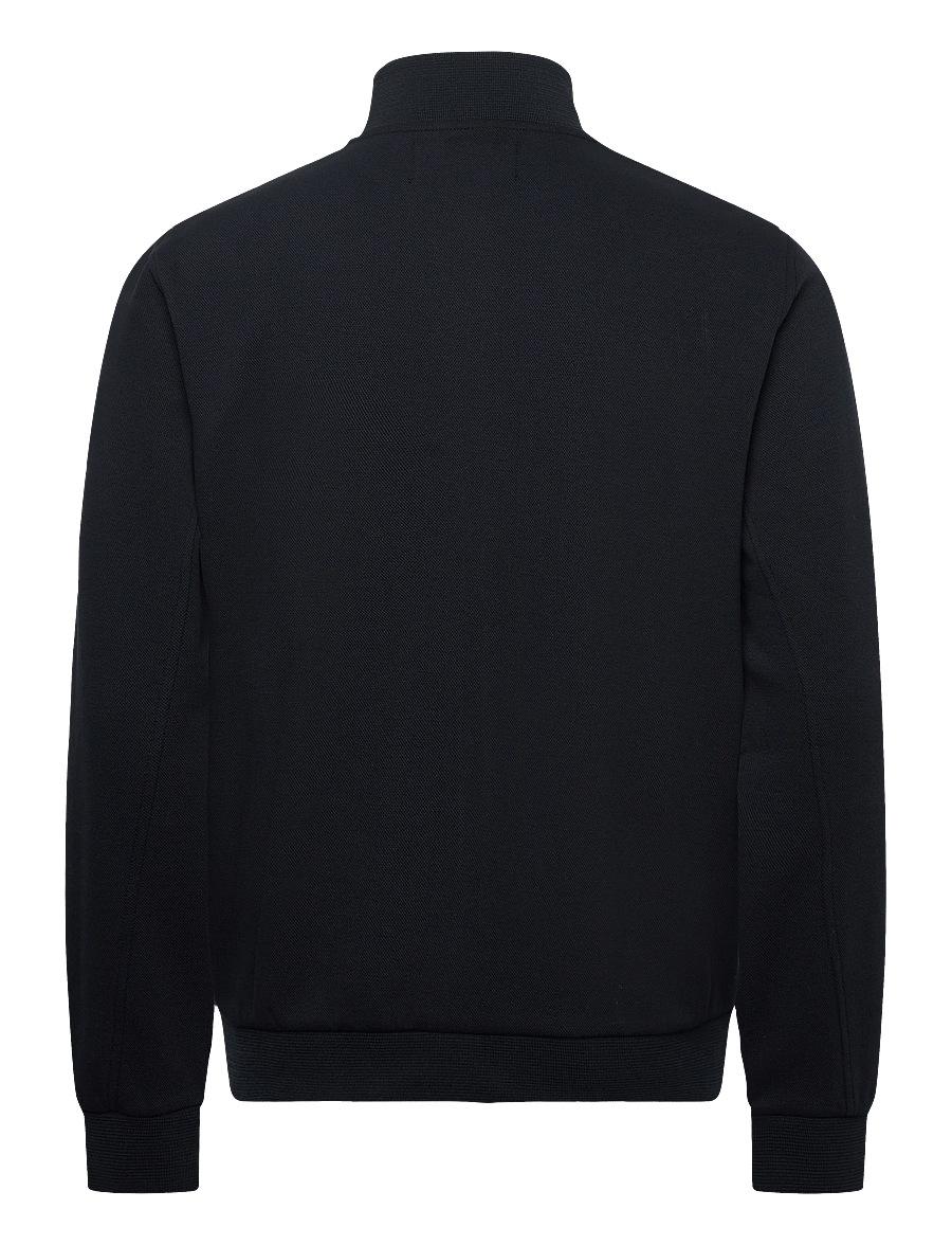 Lyle & Scott - Pique Zip Through Sweatshirt - collegepaidat - z271 dark navy - 2
