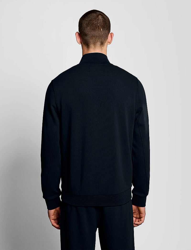 Lyle & Scott - Pique Zip Through Sweatshirt - sweatshirts - z271 dark navy - 3