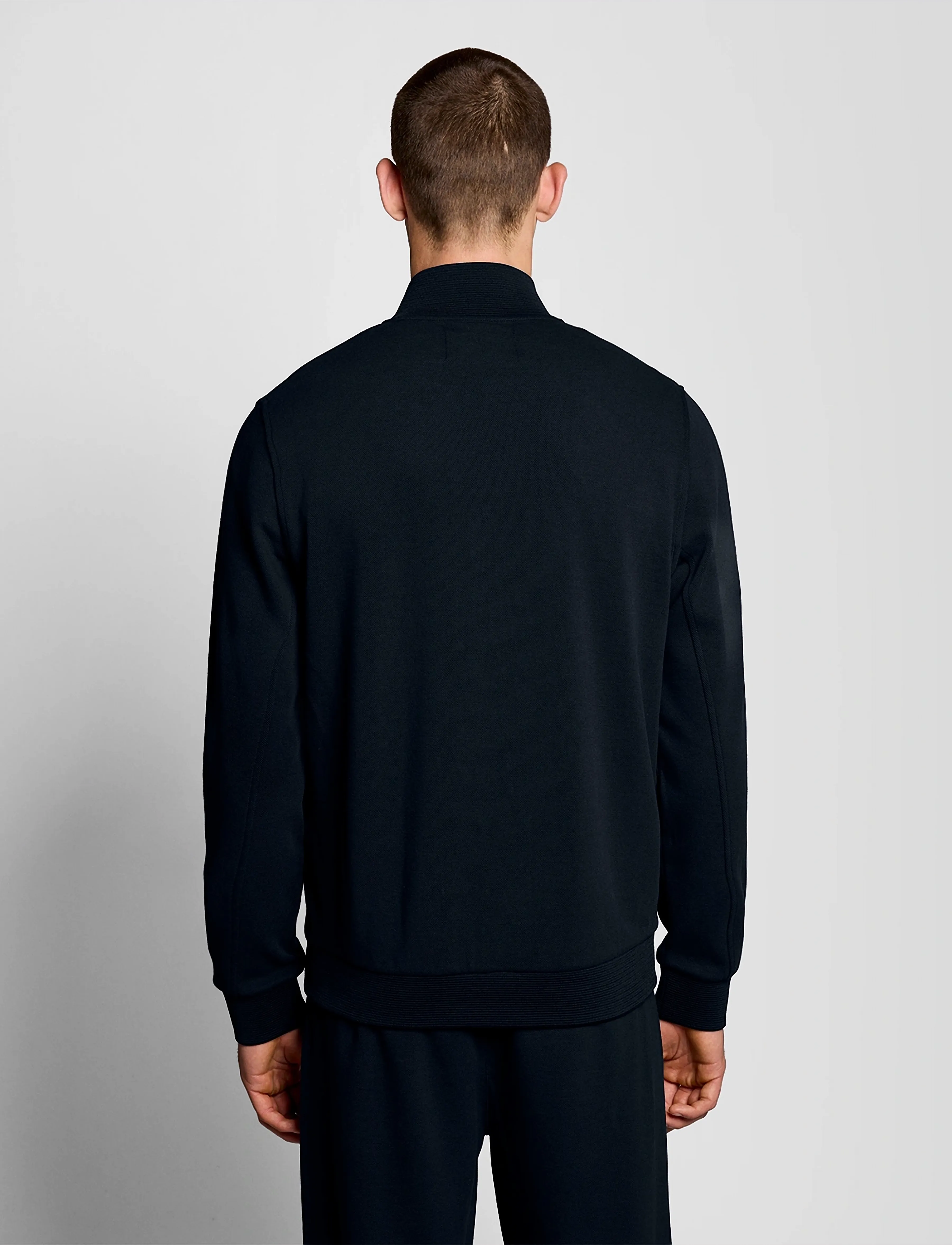 Lyle & Scott - Pique Zip Through Sweatshirt - collegepaidat - z271 dark navy - 3