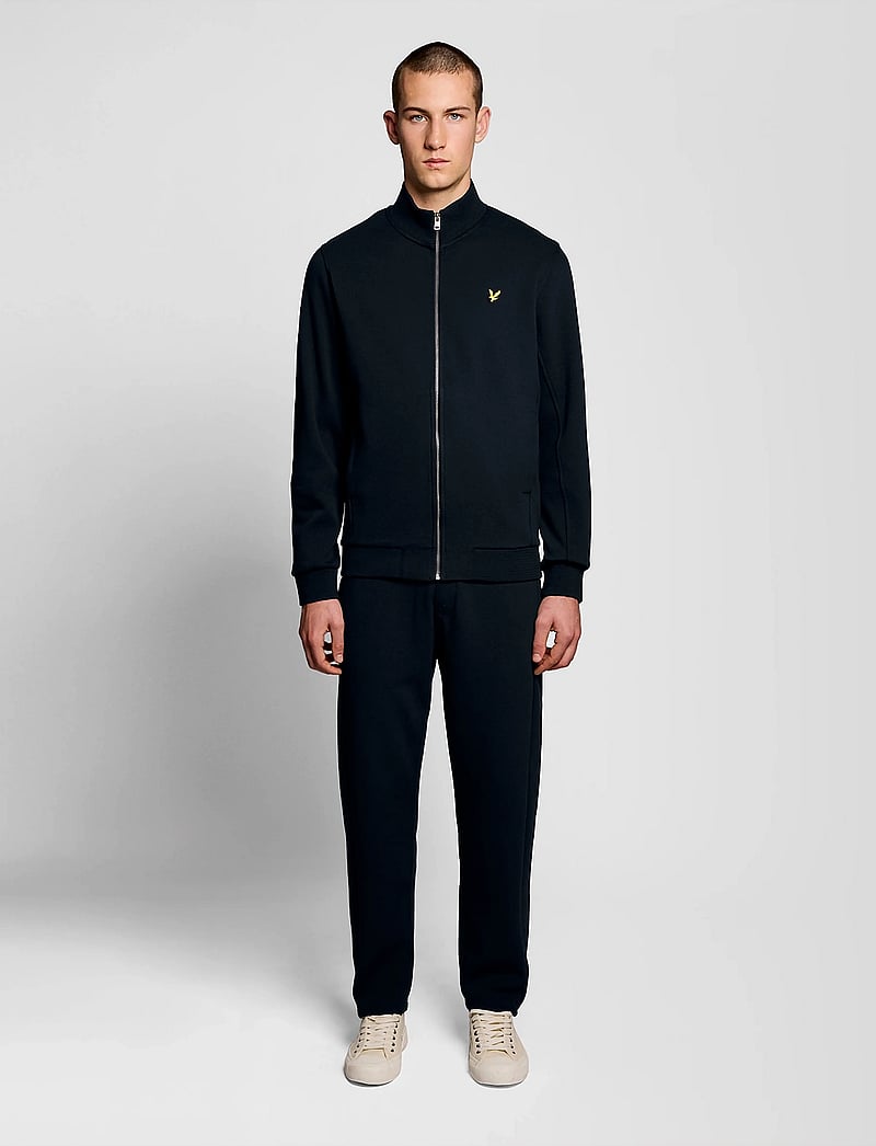 Lyle & Scott - Pique Zip Through Sweatshirt - sweatshirts - z271 dark navy - 4