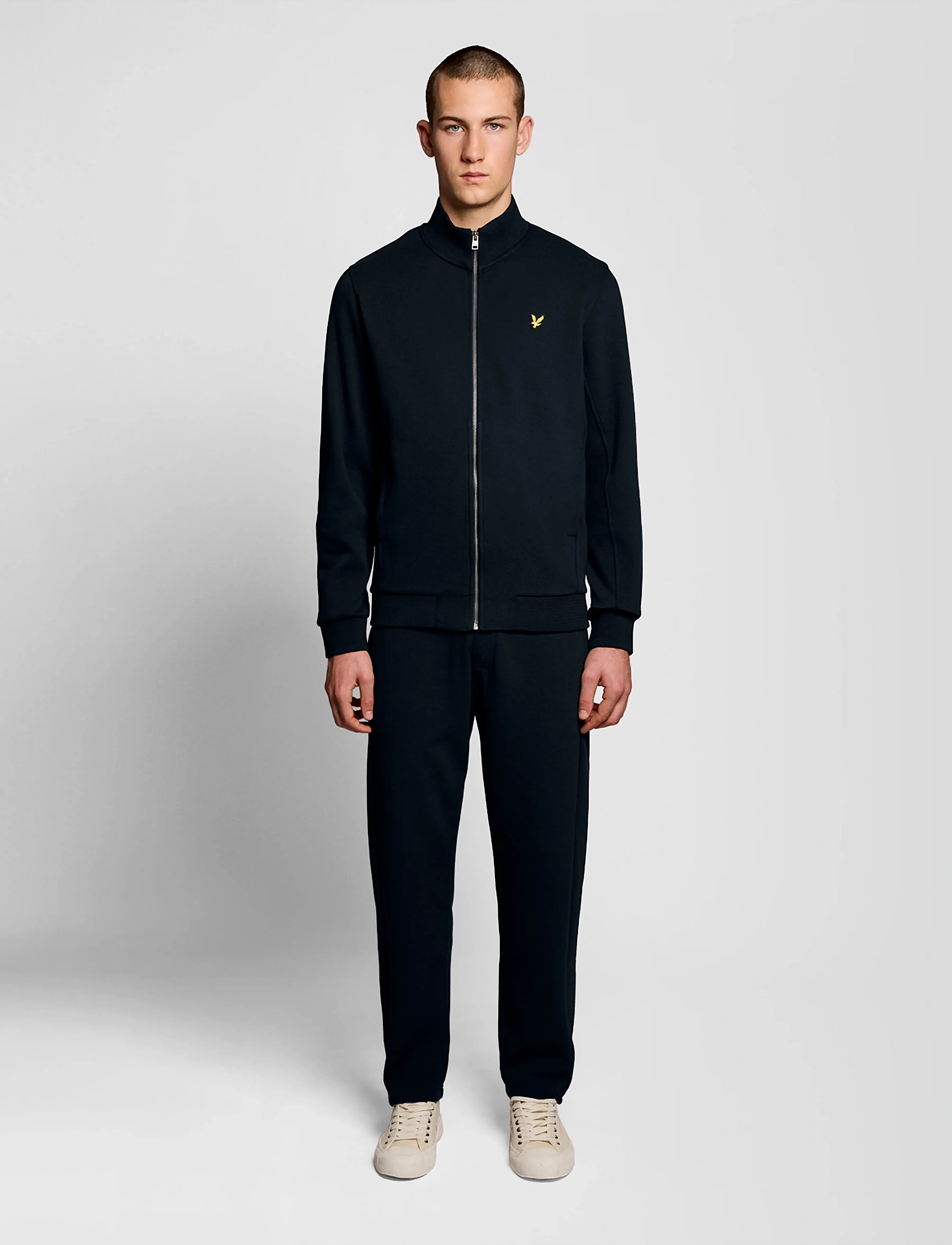 Lyle & Scott - Pique Zip Through Sweatshirt - collegepaidat - z271 dark navy - 4