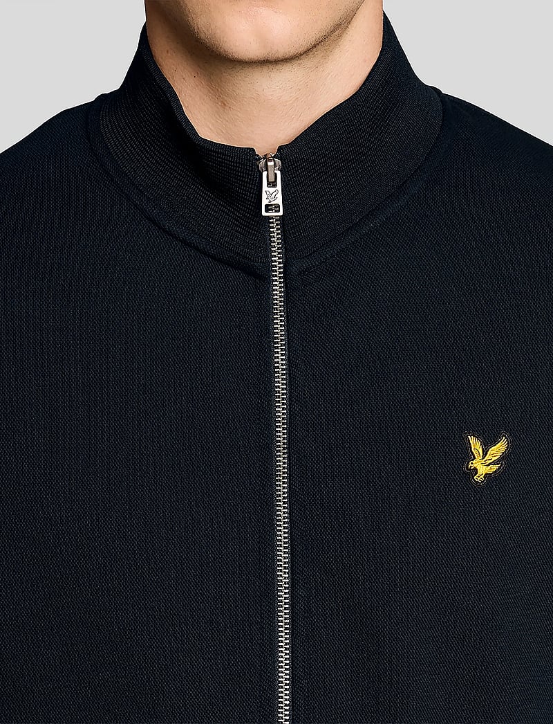 Lyle & Scott - Pique Zip Through Sweatshirt - sweatshirts - z271 dark navy - 5