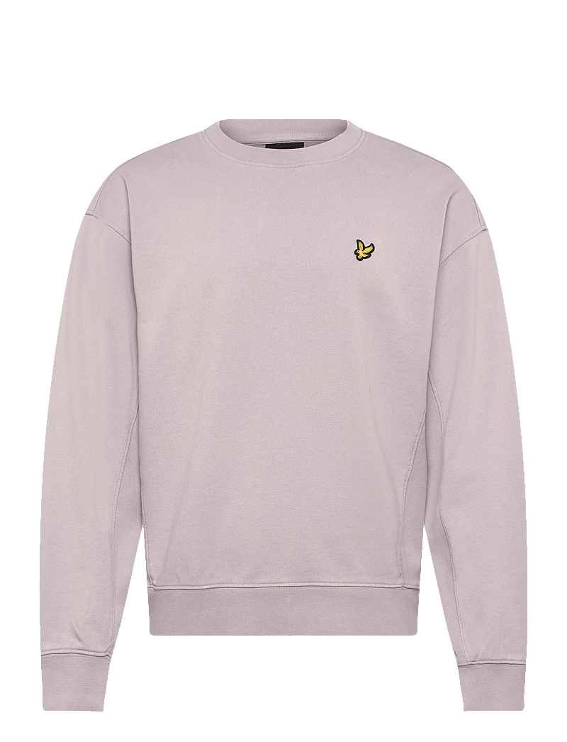 Lyle & Scott - Heavy Laundered Crew Neck Sweatshirt - sweatshirts - y116 pale lavendar - 1
