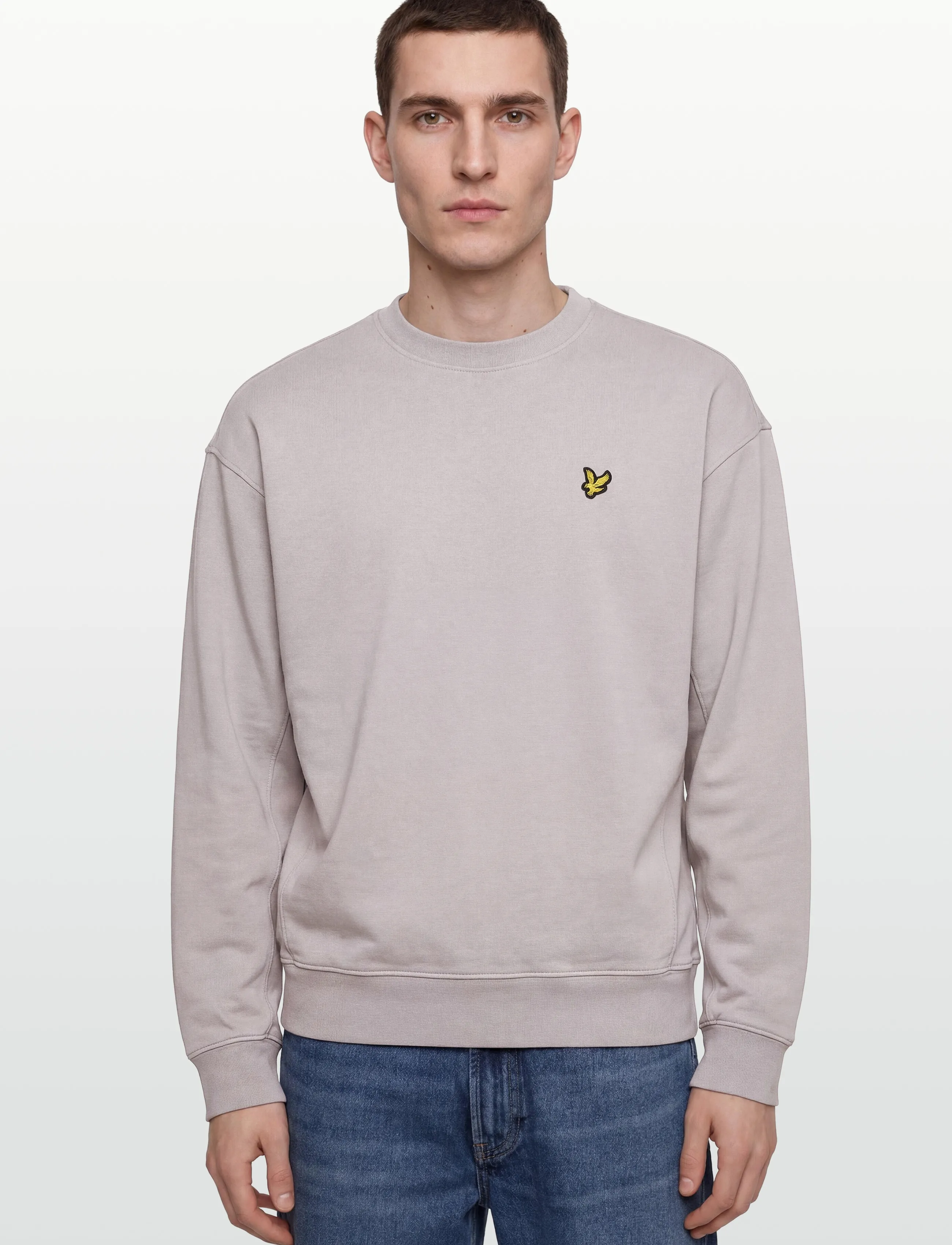 Lyle & Scott - Heavy Laundered Crew Neck Sweatshirt - sweatshirts - y116 pale lavendar - 3