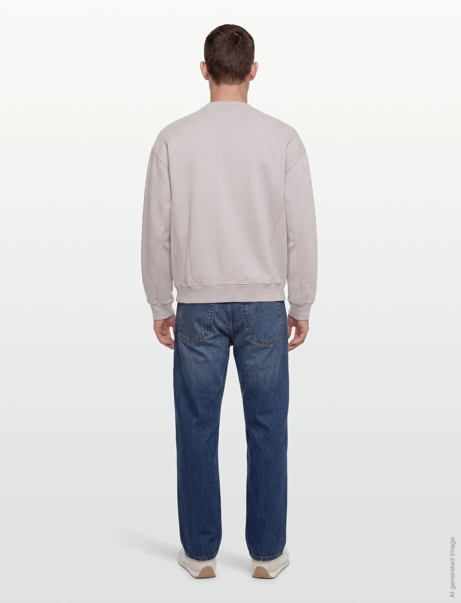 Lyle & Scott - Heavy Laundered Crew Neck Sweatshirt - sweatshirts - y116 pale lavendar - 4
