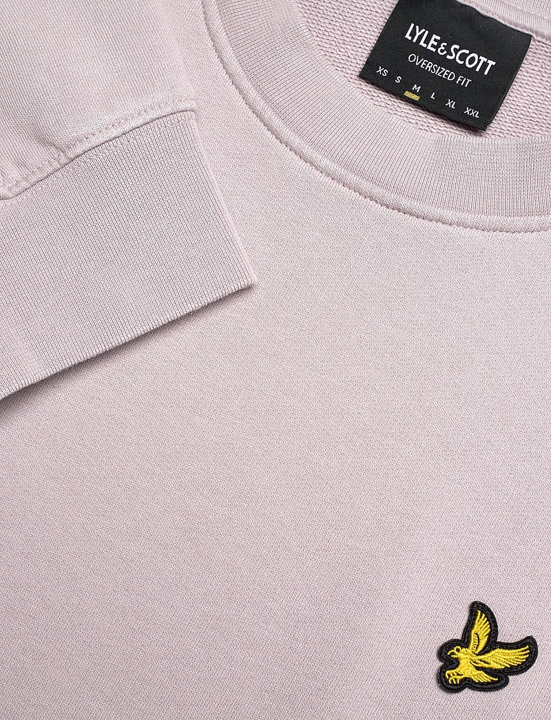 Lyle & Scott - Heavy Laundered Crew Neck Sweatshirt - sweatshirts - y116 pale lavendar - 5