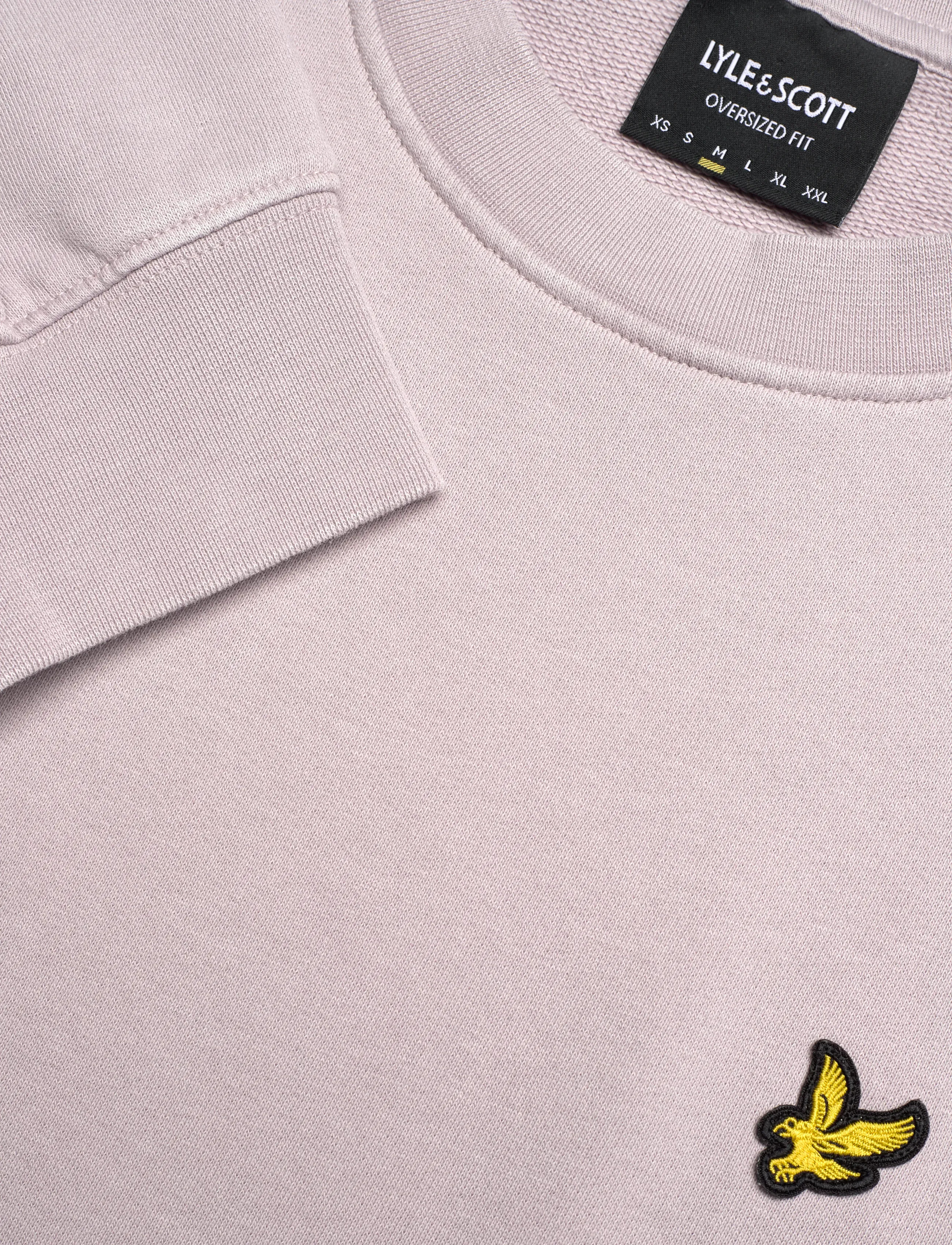 Lyle & Scott - Heavy Laundered Crew Neck Sweatshirt - sweatshirts - y116 pale lavendar - 5