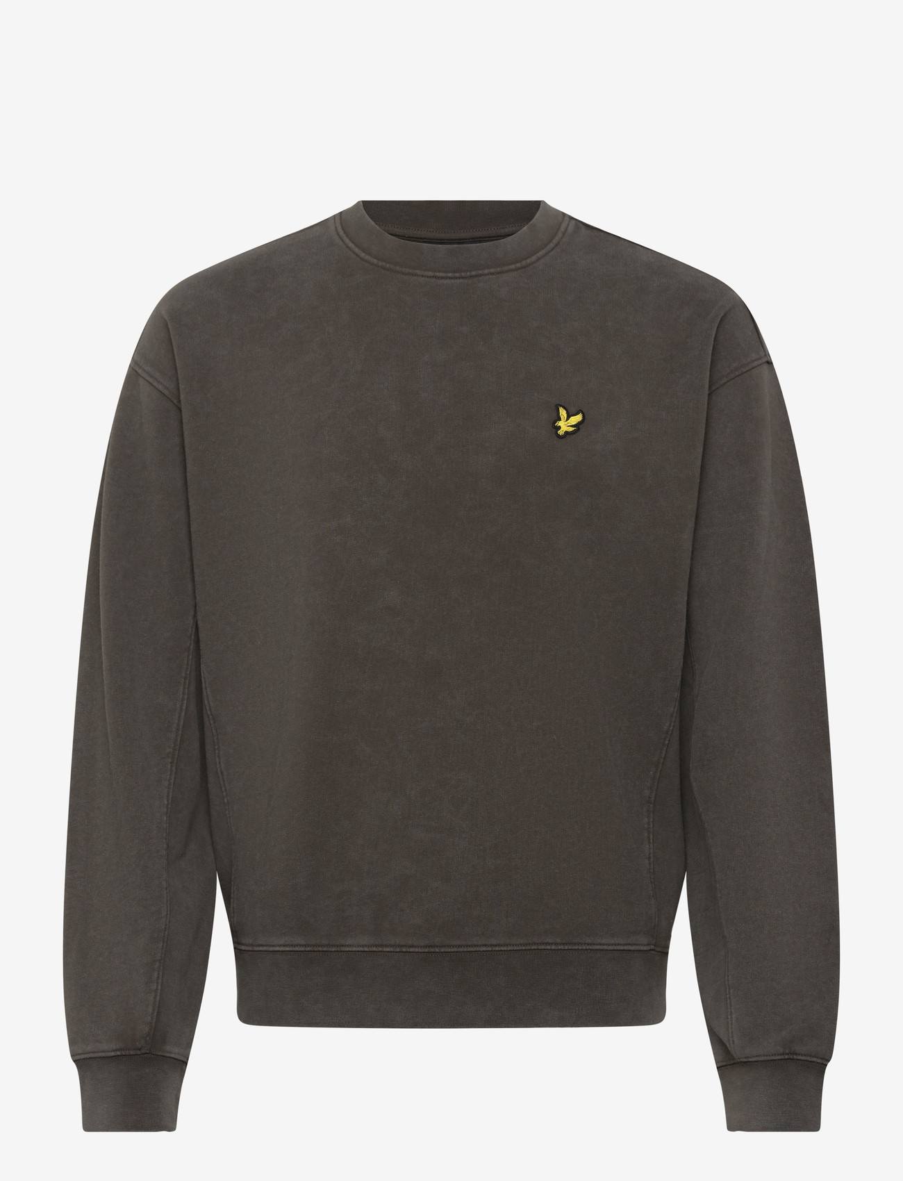 Lyle & Scott - Heavy Laundered Crew Neck Sweatshirt - sweatshirts - y118 soft black - 1