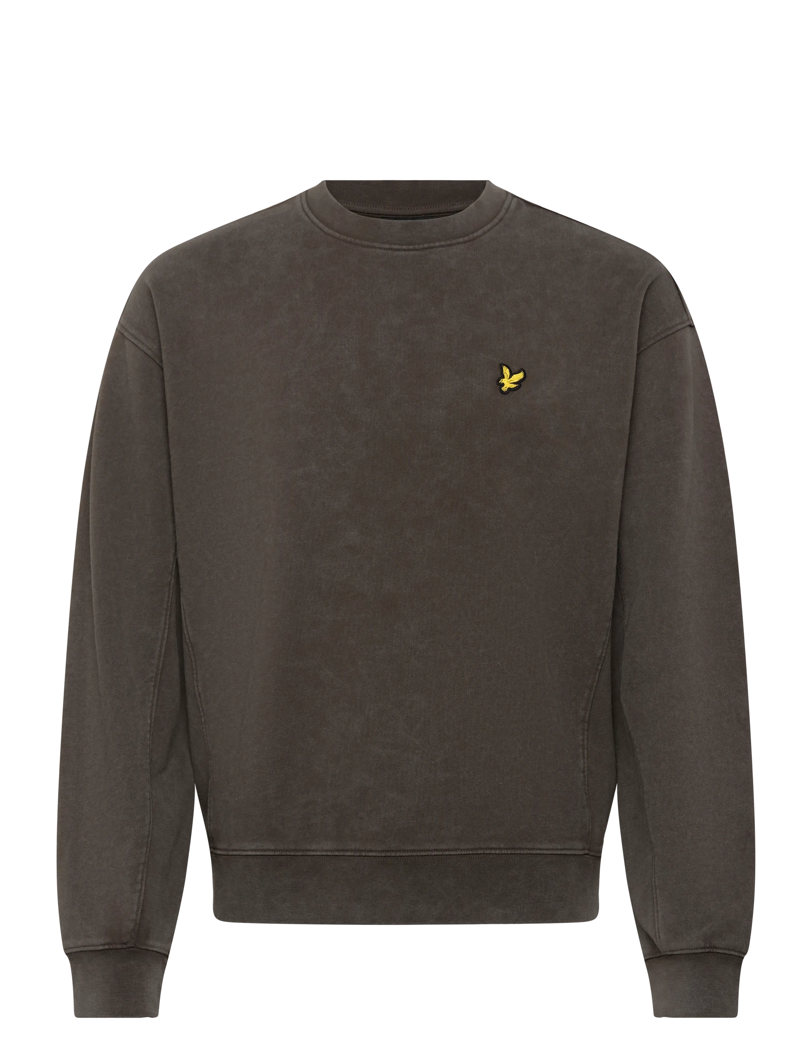 Lyle & Scott Heavy Laundered Crew Neck Sweatshirt - Lyle & Scott - Y118 SOFT BLACK / black