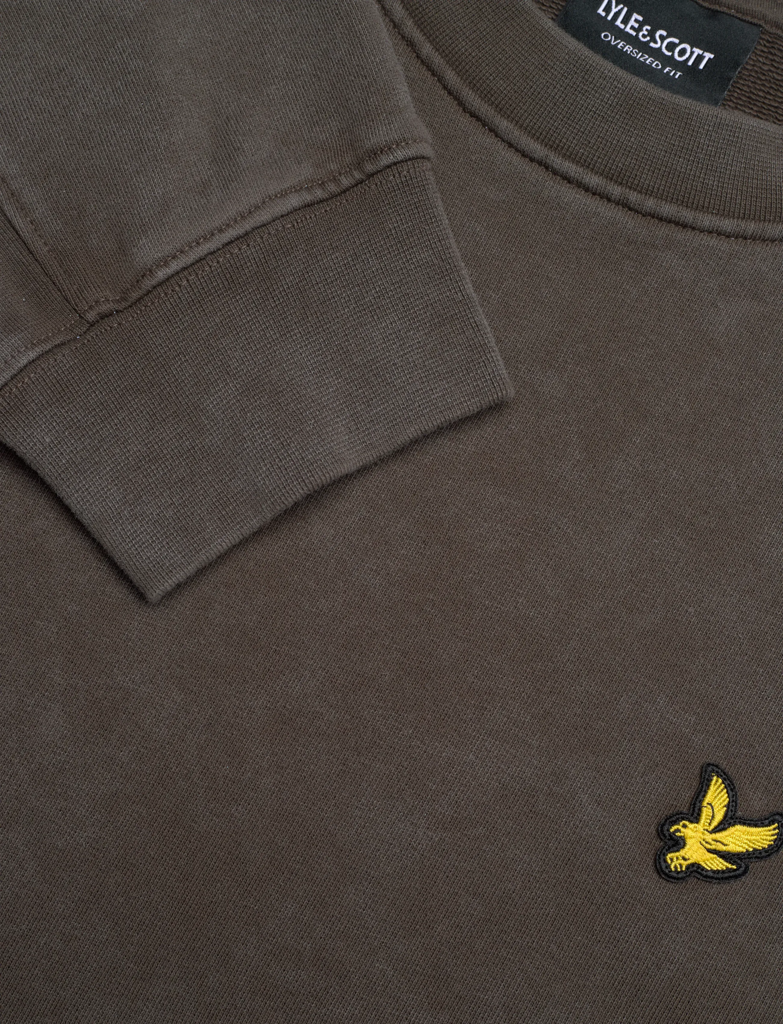 Lyle & Scott - Heavy Laundered Crew Neck Sweatshirt - sweatshirts - y118 soft black - 5