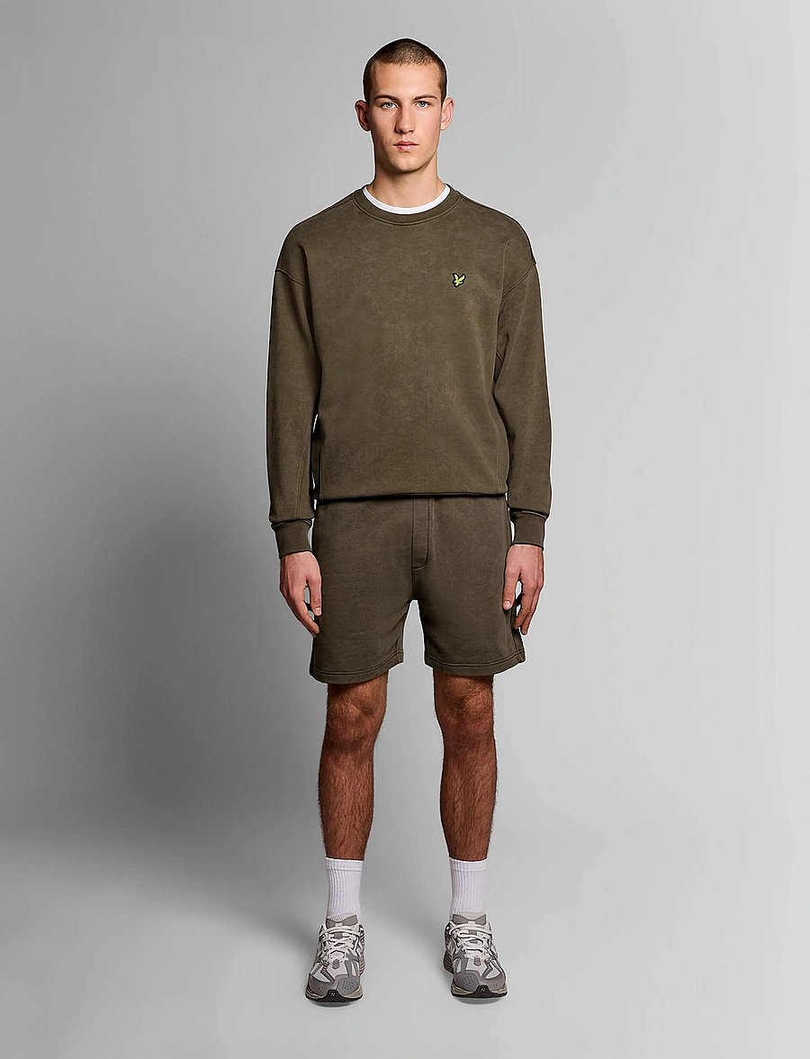 Lyle & Scott - Heavy Laundered Sweatshort - sweatshorts - y118 soft black - 0