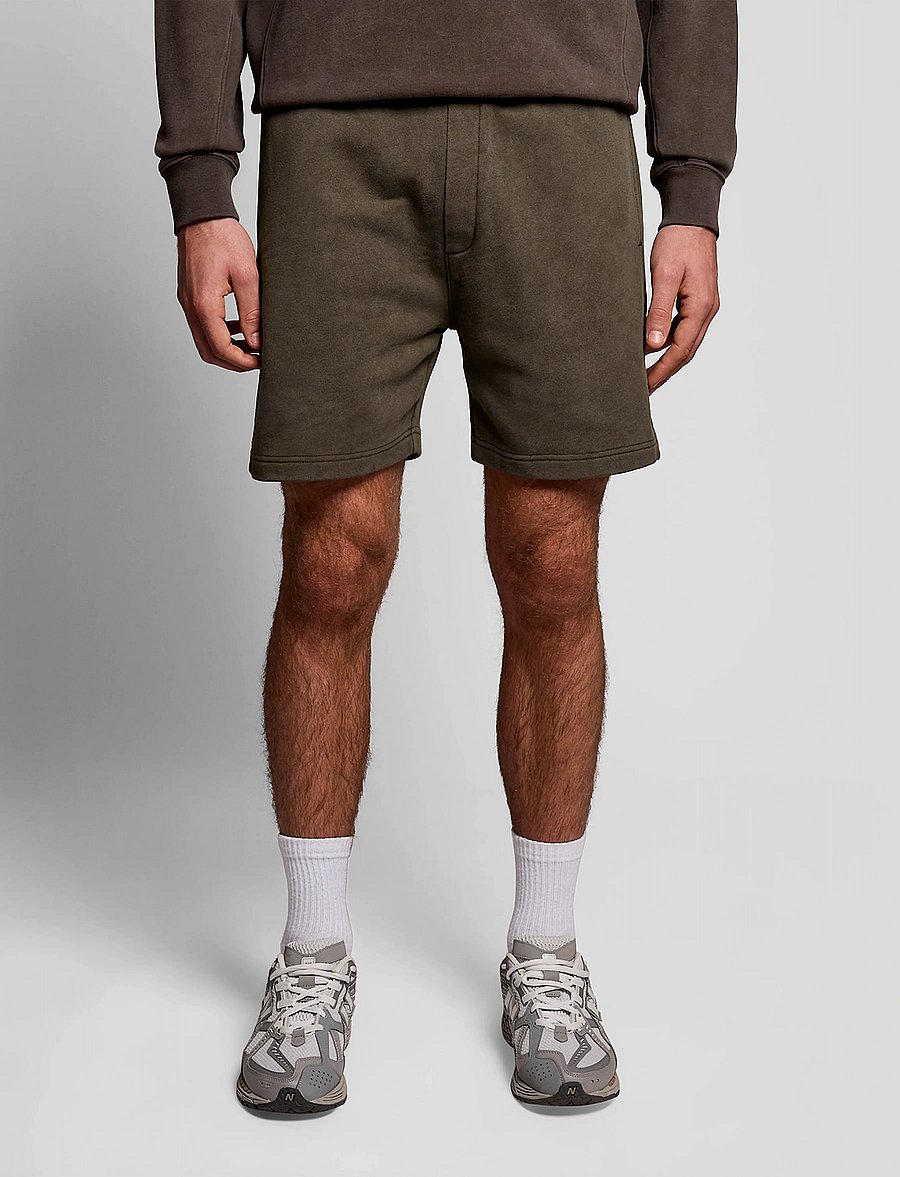 Lyle & Scott - Heavy Laundered Sweatshort - sweatshorts - y118 soft black - 4