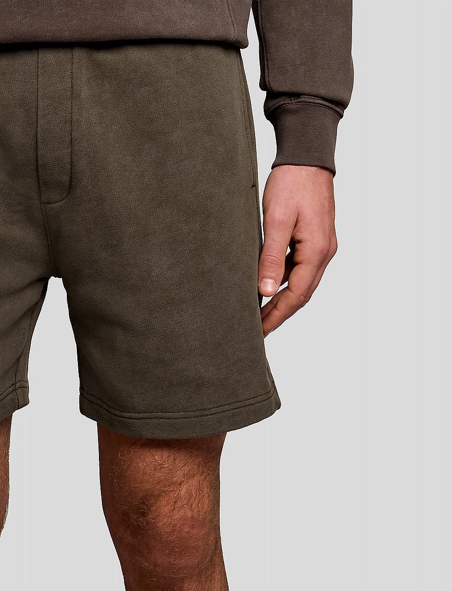 Lyle & Scott - Heavy Laundered Sweatshort - sweatshorts - y118 soft black - 5