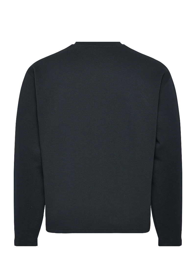 Lyle & Scott - Raised Jacquard Crew Neck Sweatshirt - sweatshirts - dark navy - 1