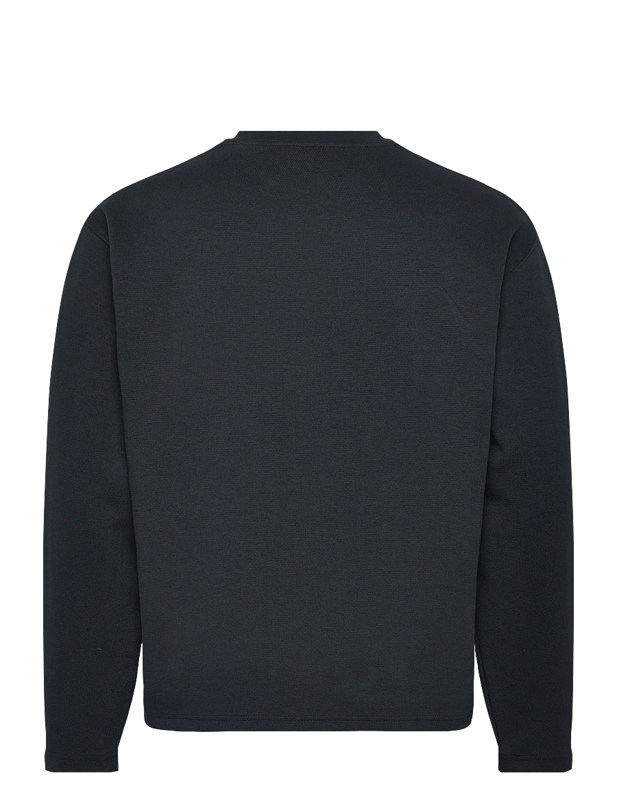 Lyle & Scott - Raised Jacquard Crew Neck Sweatshirt - sweatshirts - dark navy - 1