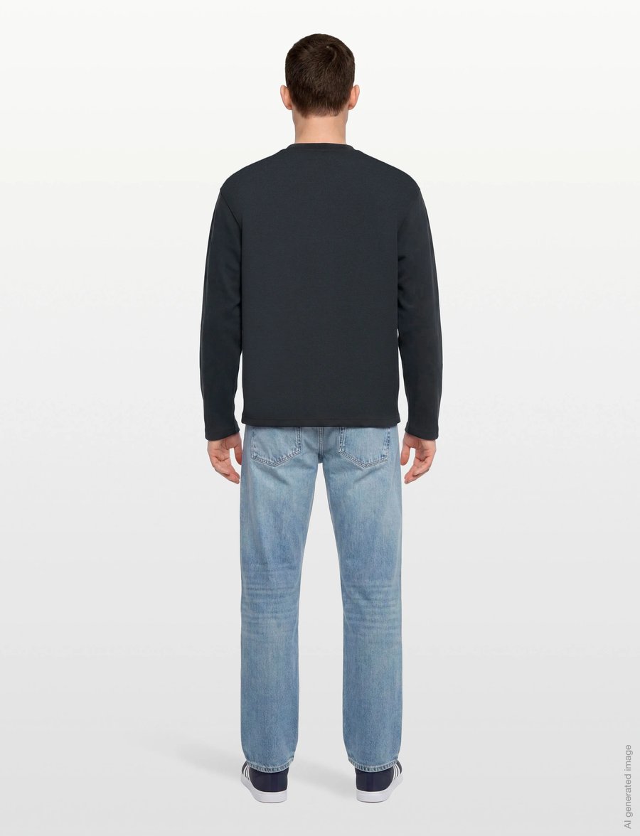 Lyle & Scott - Raised Jacquard Crew Neck Sweatshirt - sweatshirts - dark navy - 4