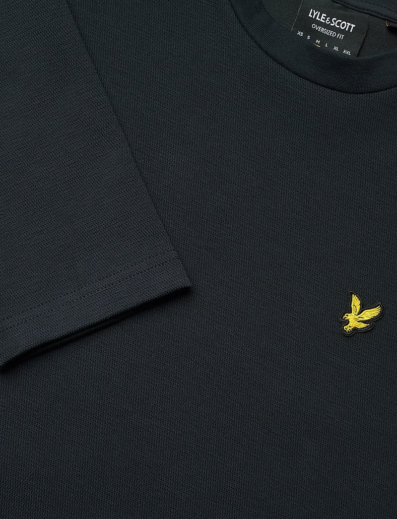 Lyle & Scott - Raised Jacquard Crew Neck Sweatshirt - sweatshirts - dark navy - 2
