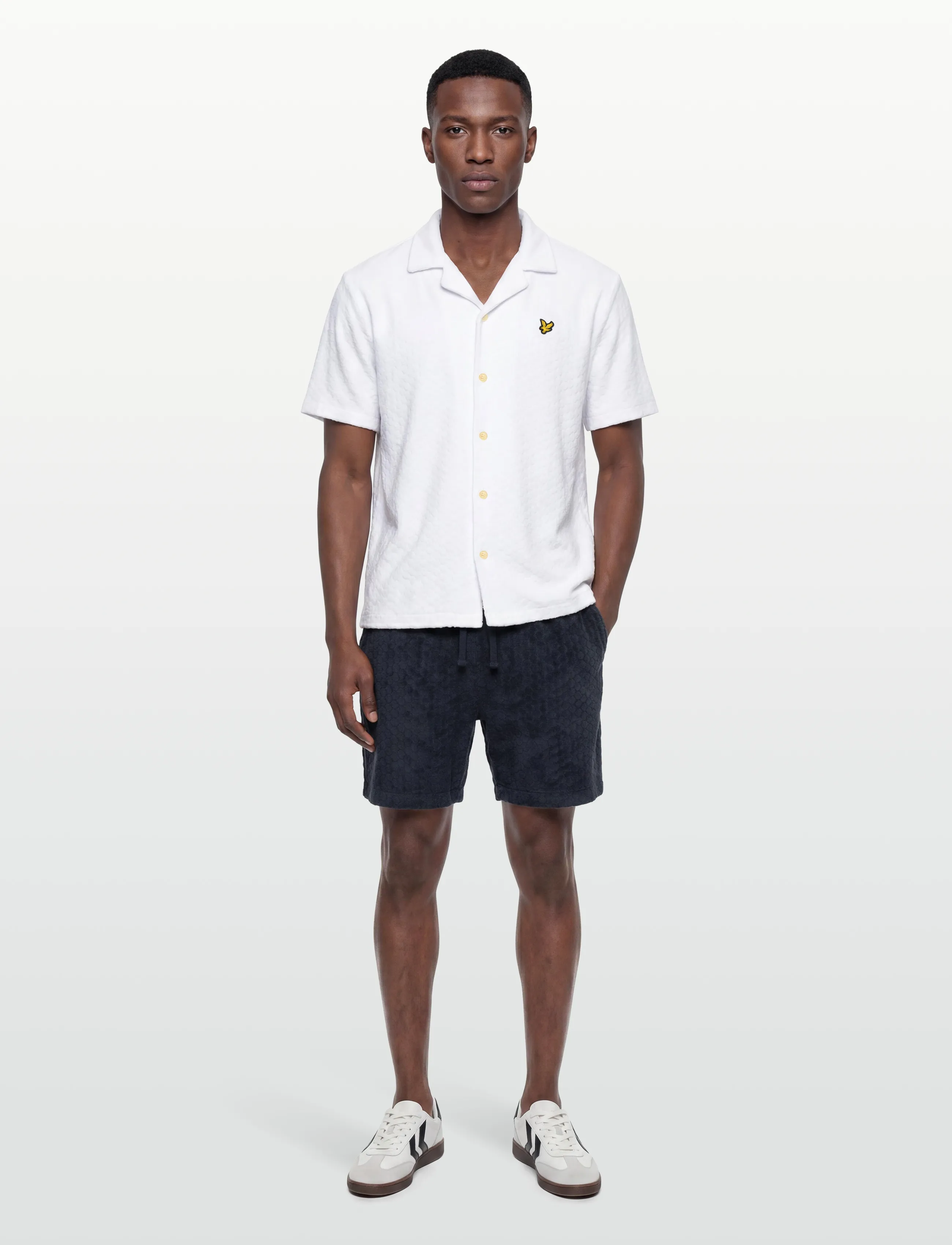 Lyle & Scott - Honeycomb Towelling Short - vyrams - dark navy - 0