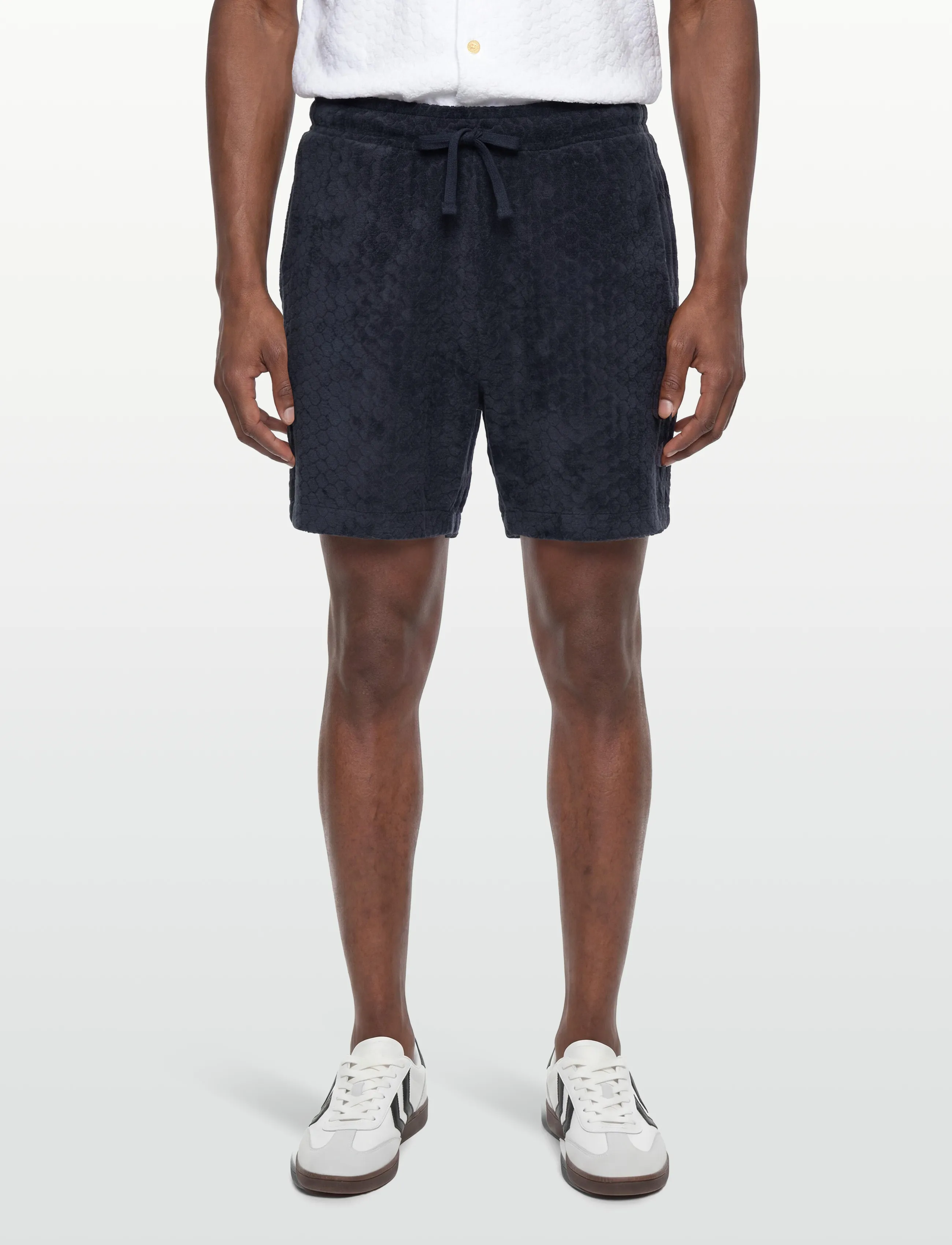 Lyle & Scott - Honeycomb Towelling Short - vyrams - dark navy - 3