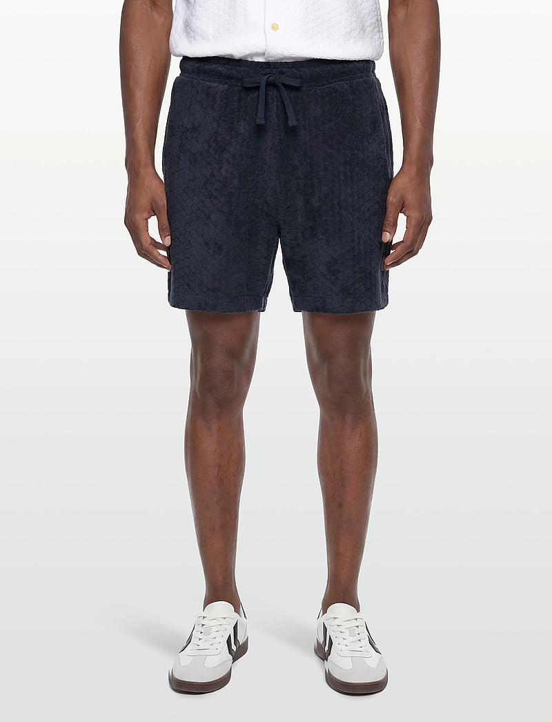 Lyle & Scott - Honeycomb Towelling Short - sweatshorts - dark navy - 3