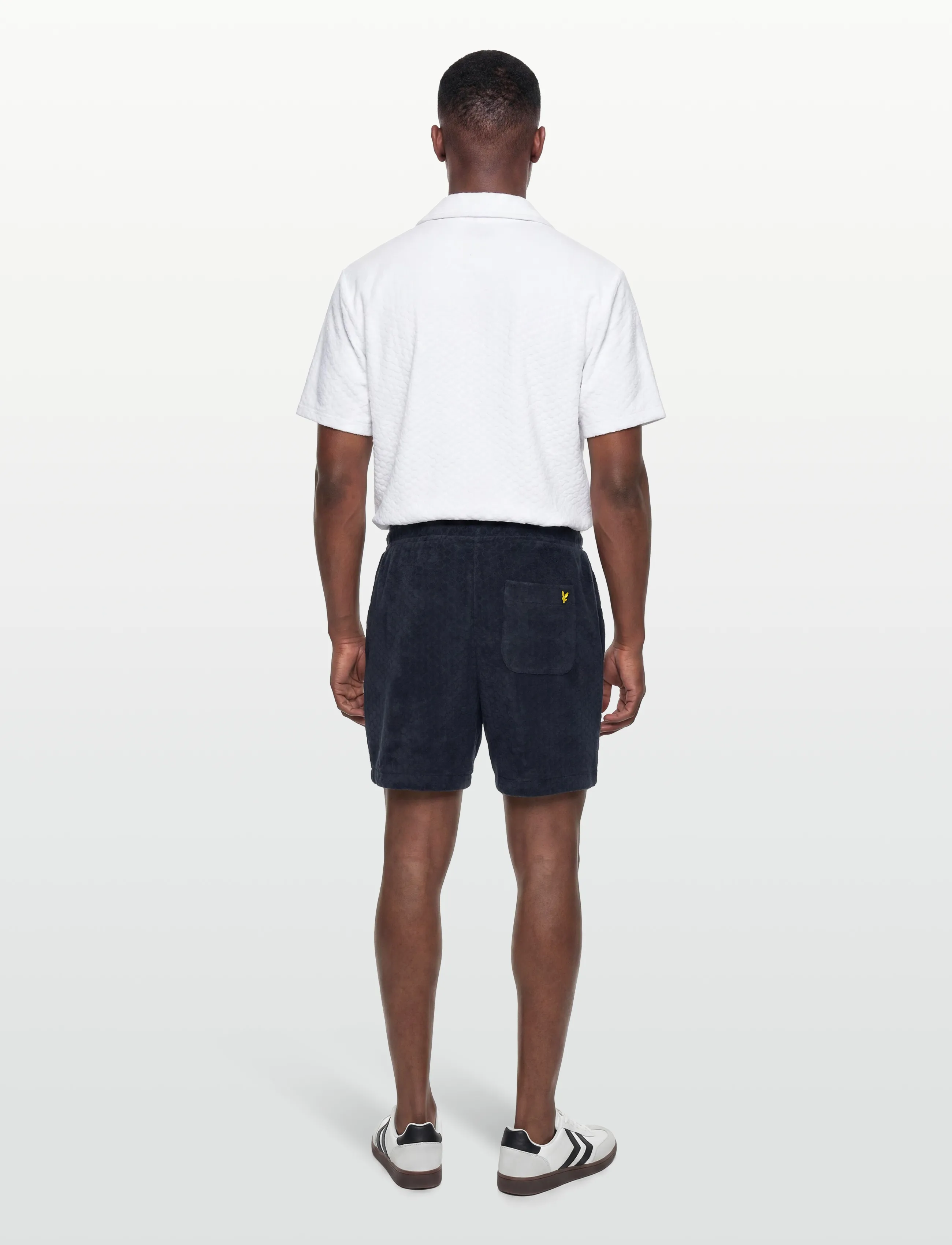 Lyle & Scott - Honeycomb Towelling Short - vyrams - dark navy - 4