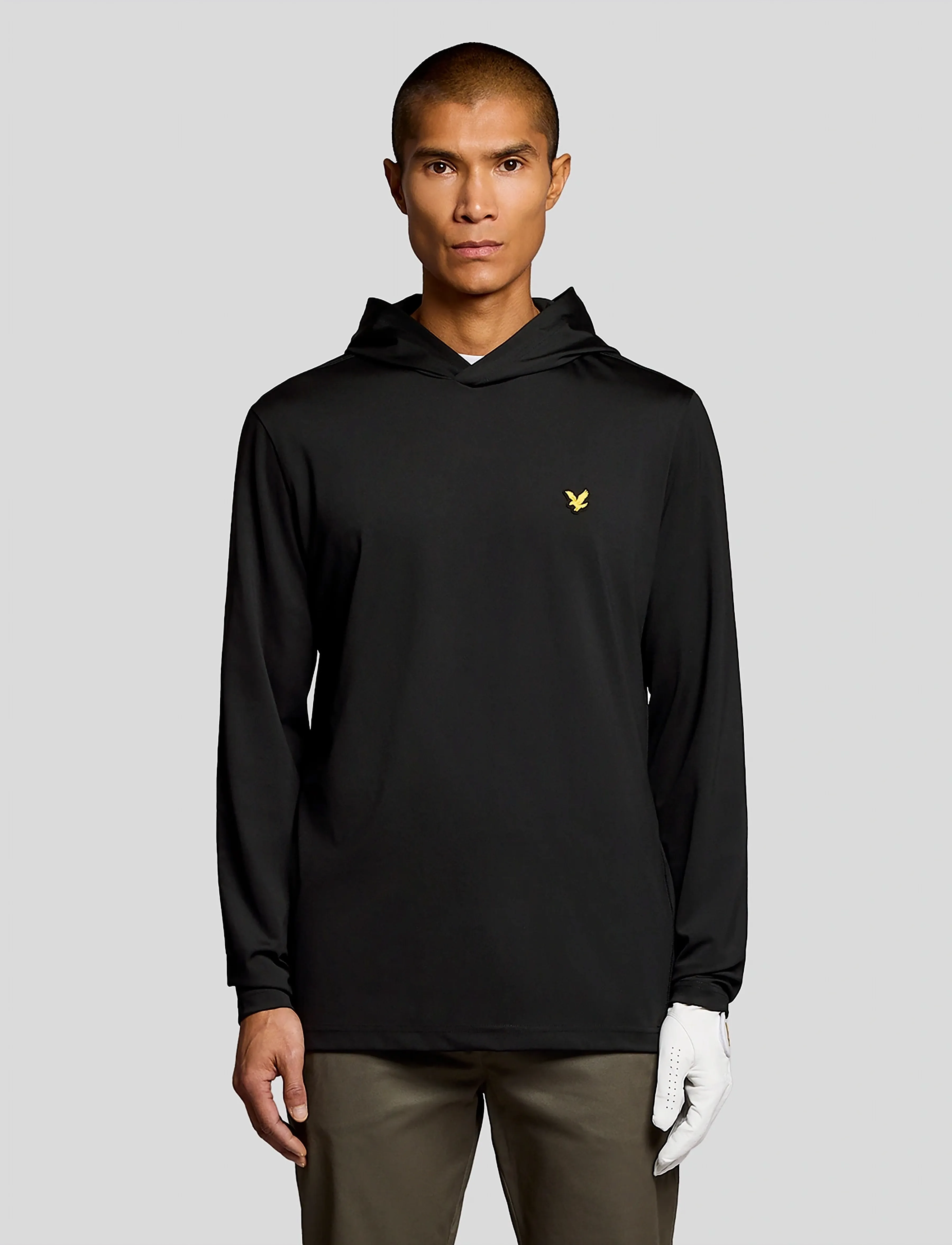 Lyle & Scott Golf Core Midlayer Hoodie - Kläder - Z865 JET BLACK / black
