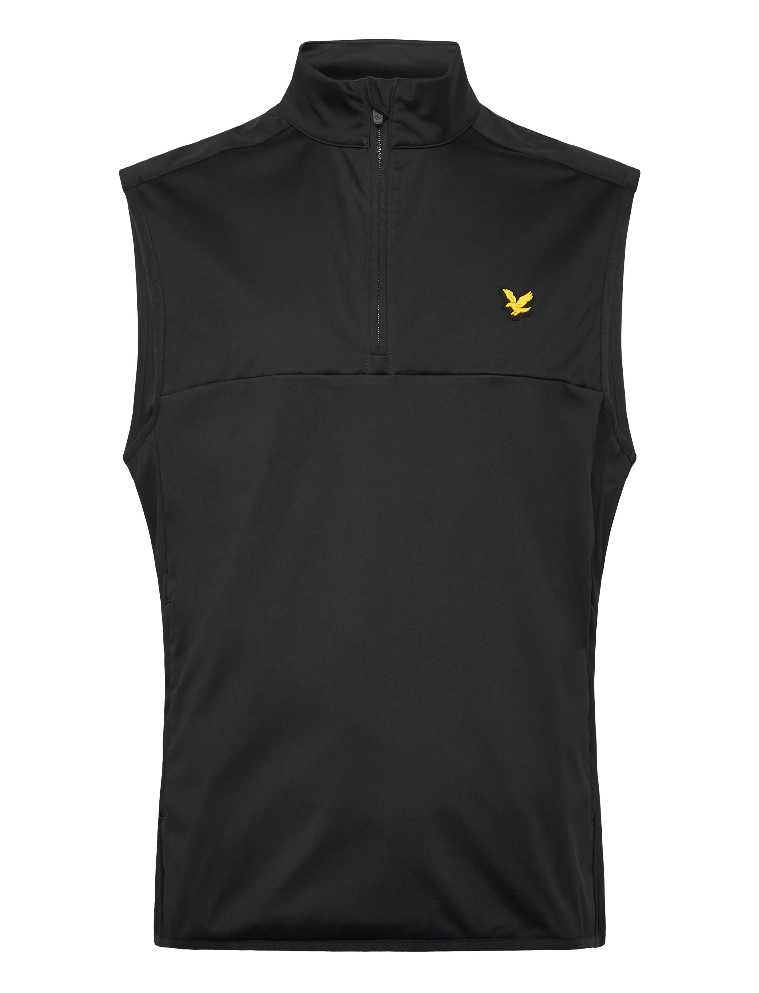 Lyle & Scott Golf Half Zip Windjammer Gilet - Ytterkläder - Z865 JET BLACK / black